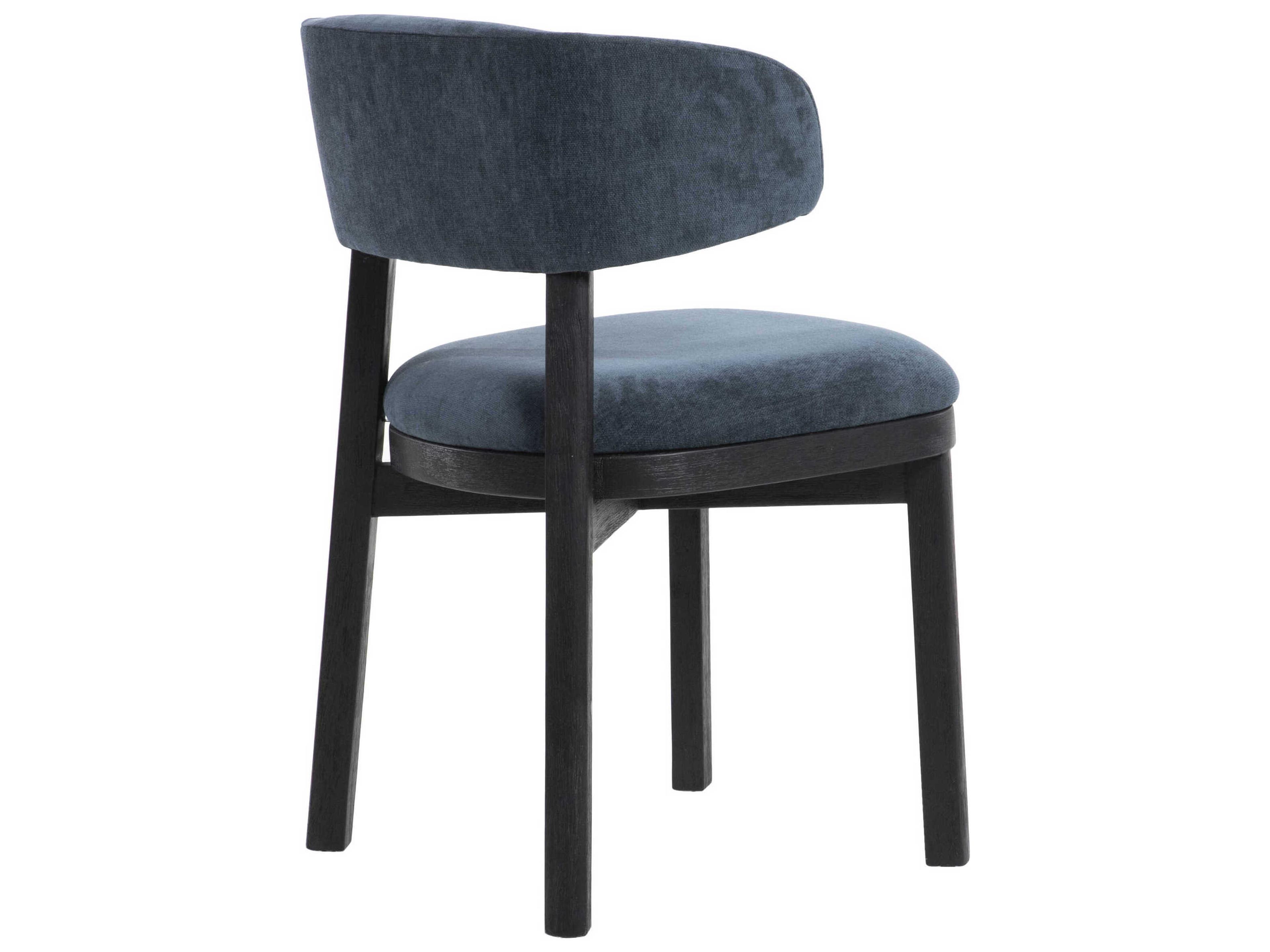 Livabliss by Surya Lindo Acacia Wood Blue Upholstered Armless Dining Chair (Set of 2)
