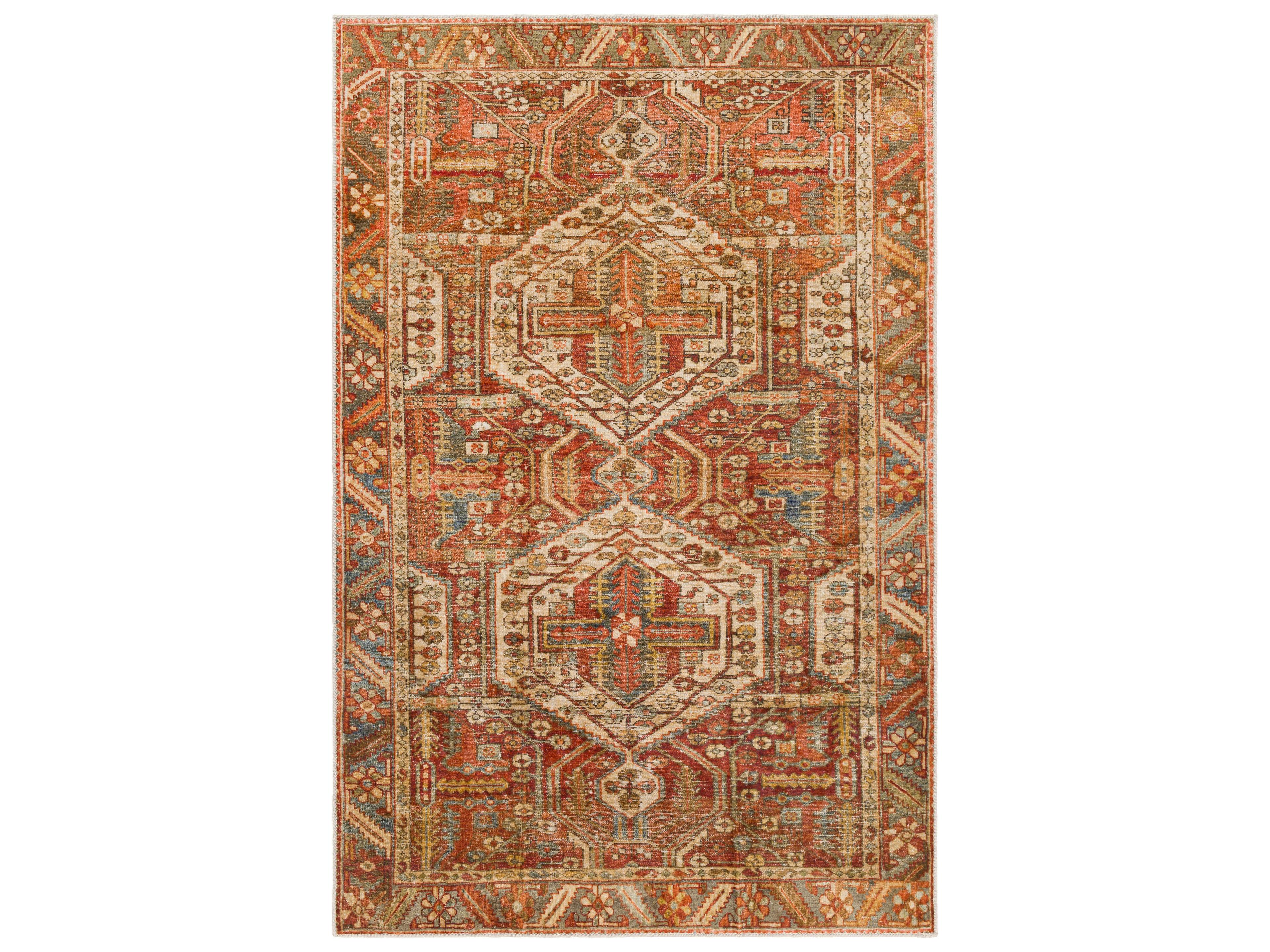 Lavable Bordered Area Rug