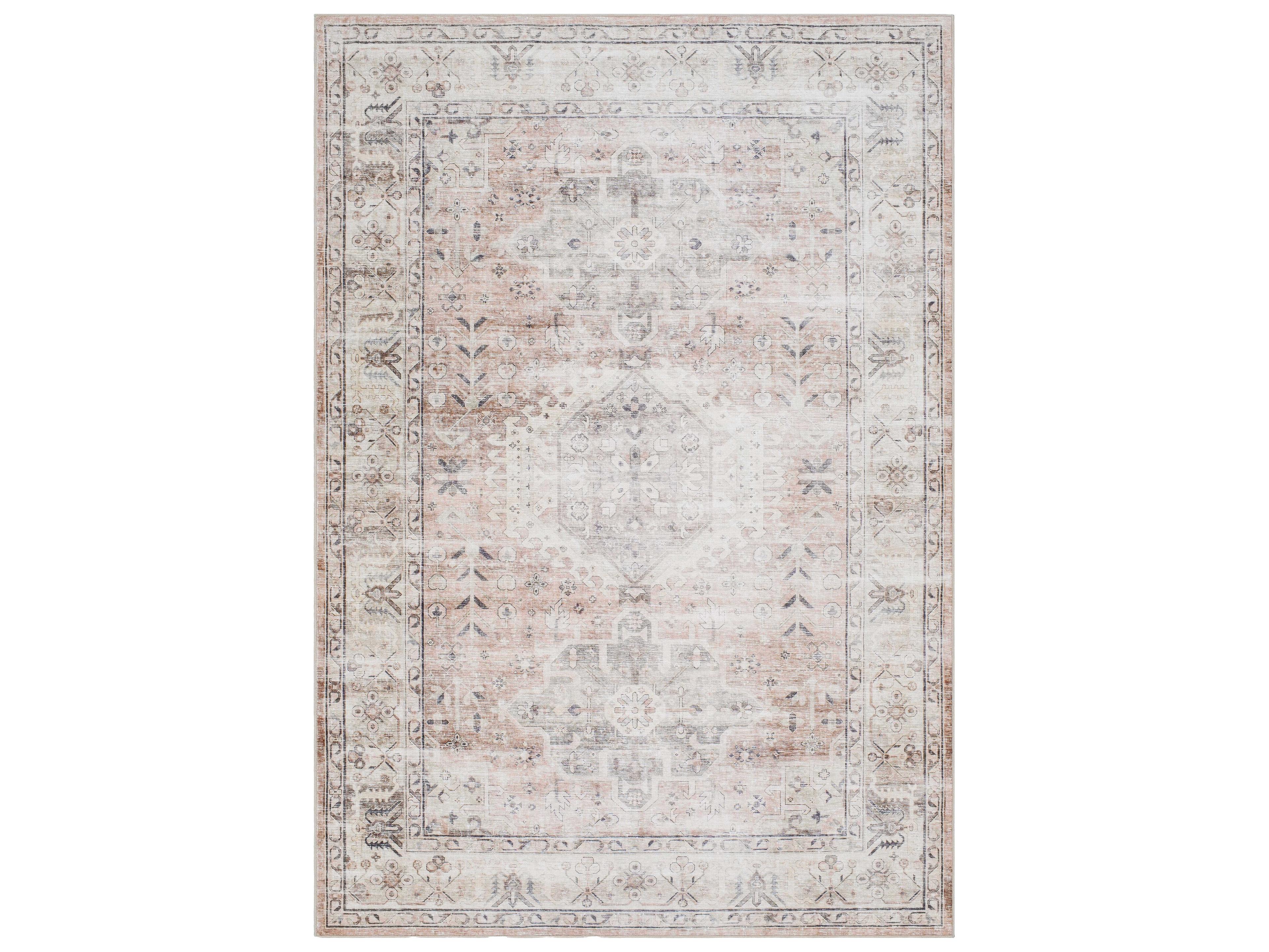 Lavable Bordered Area Rug