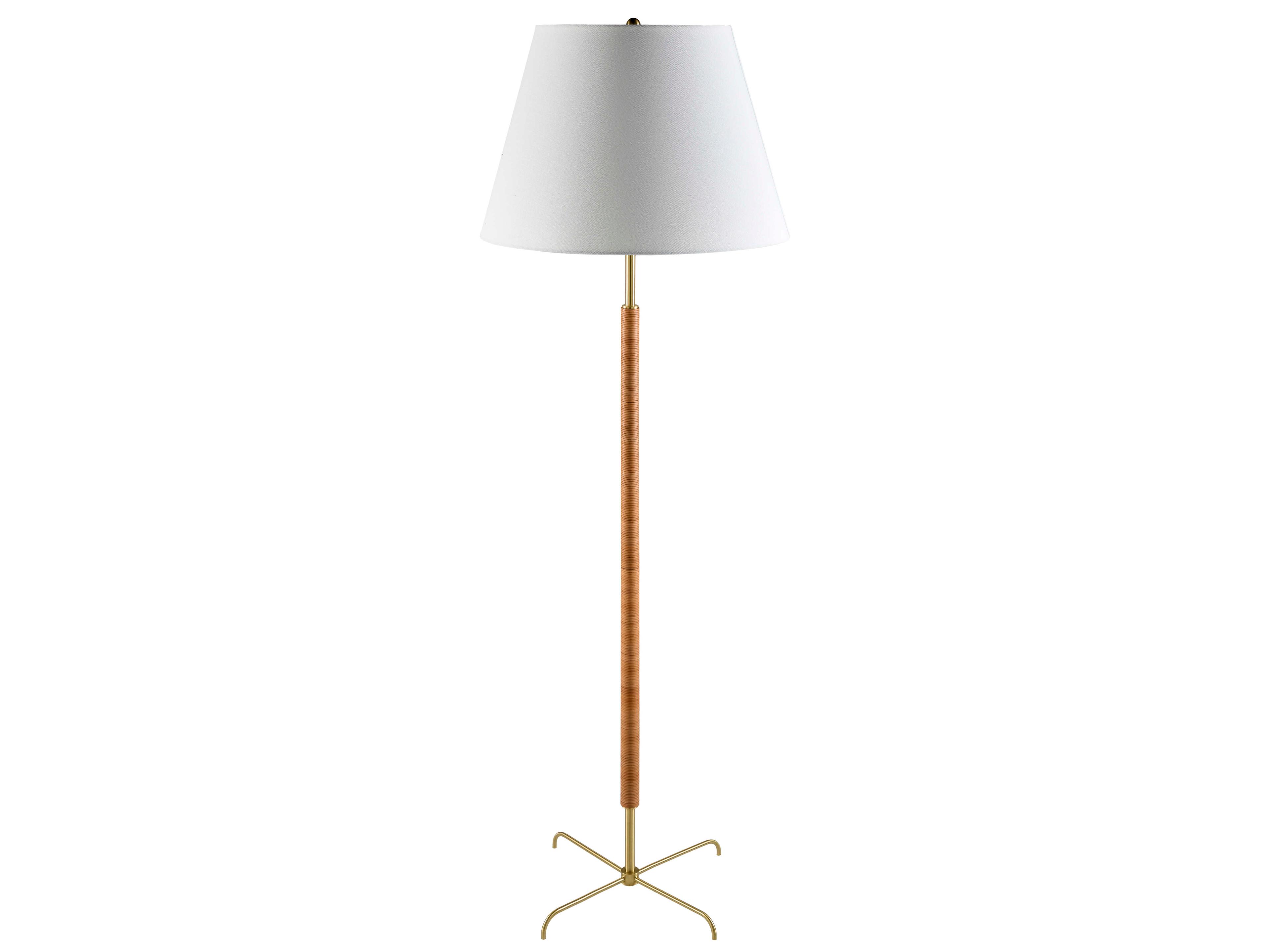 Magda Metallic Brass Floor Lamp