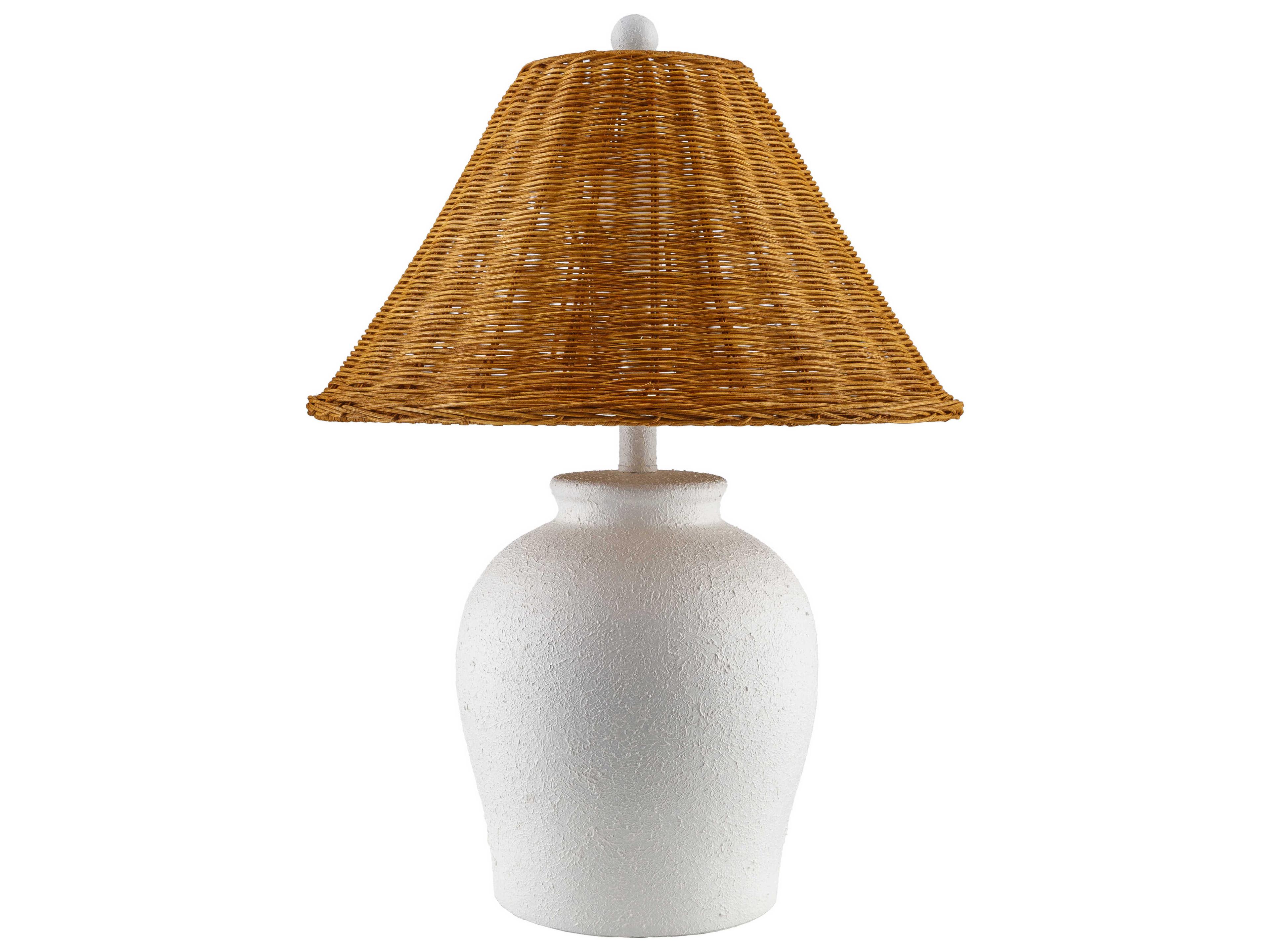 Livabliss by Surya Mabon White Table Lamp