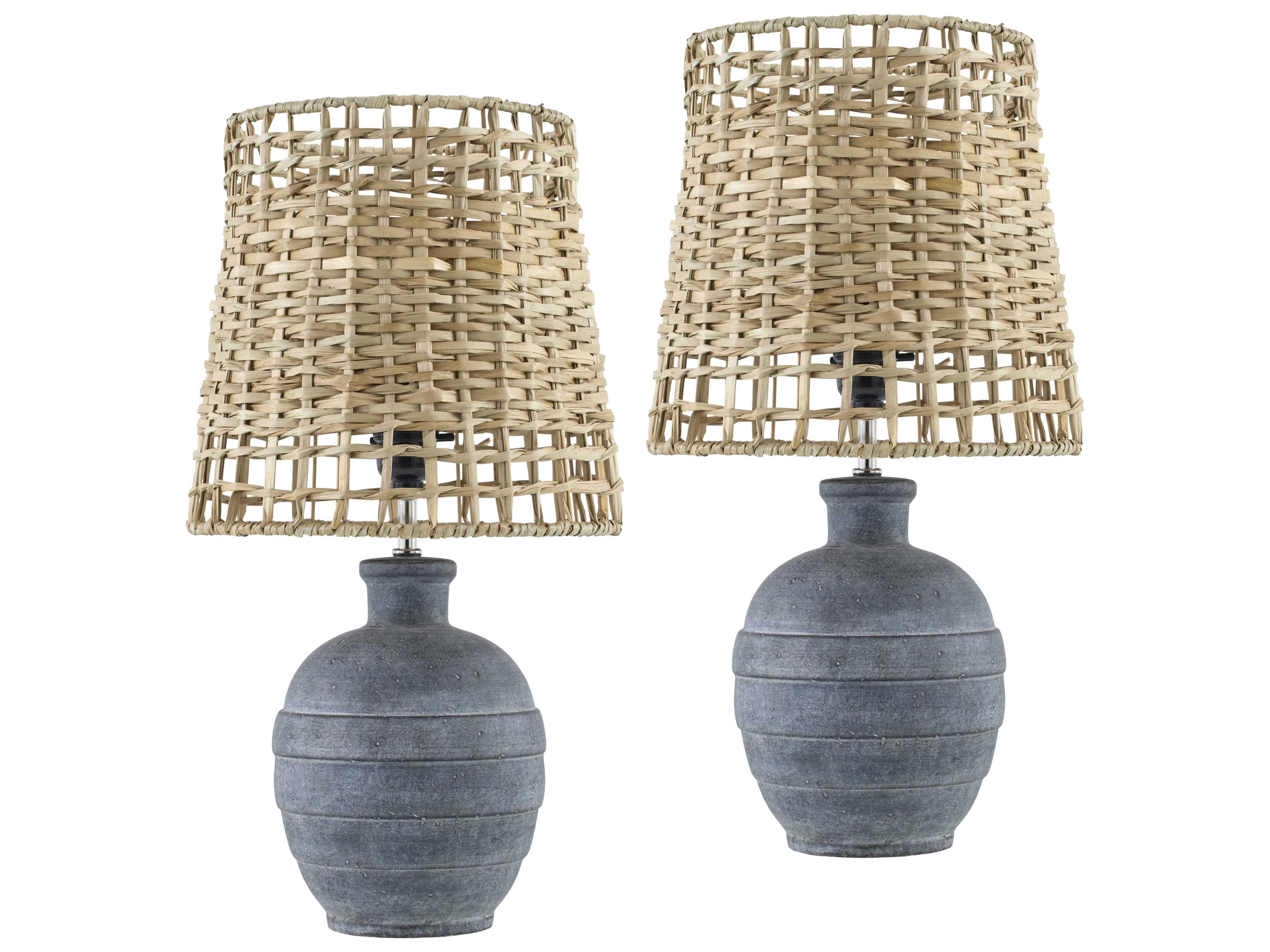 Livabliss by Surya Nightbloom Gray Table Lamp (Set of 2)