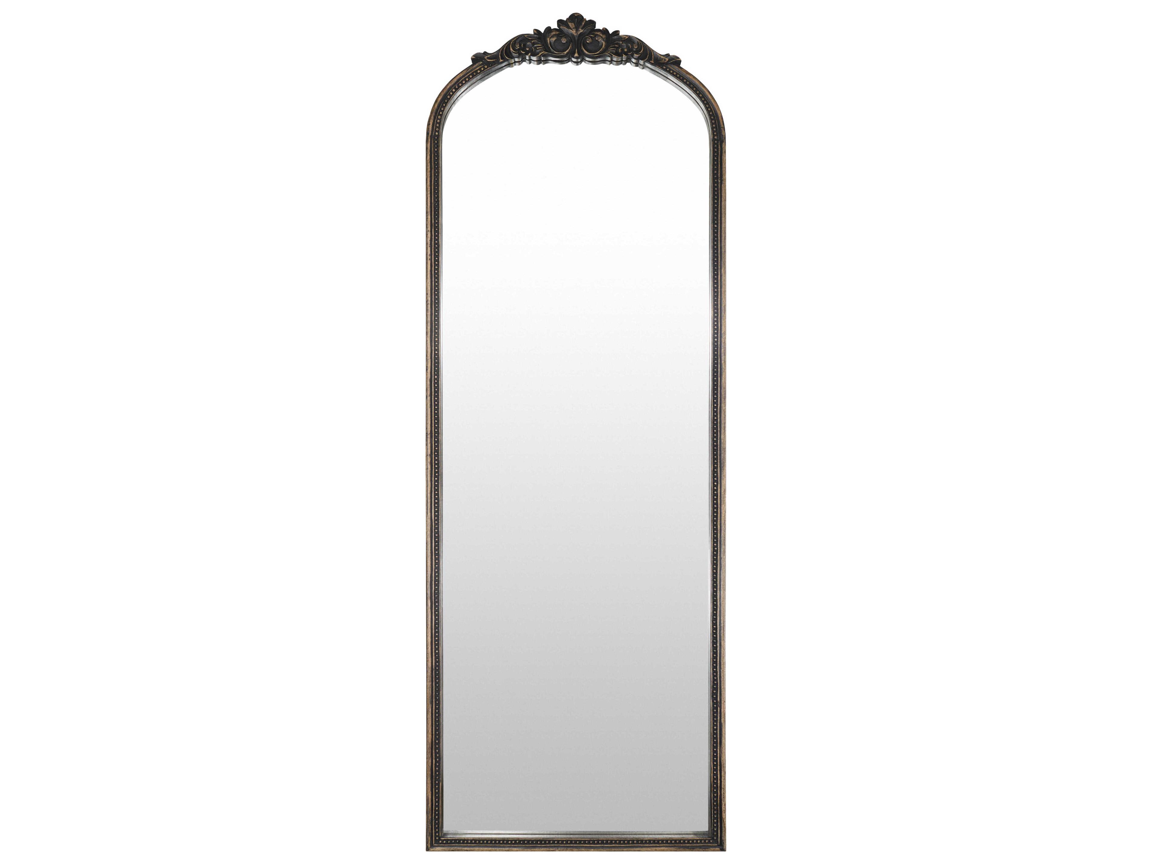 Noya Antiqued Brown Floor Mirror