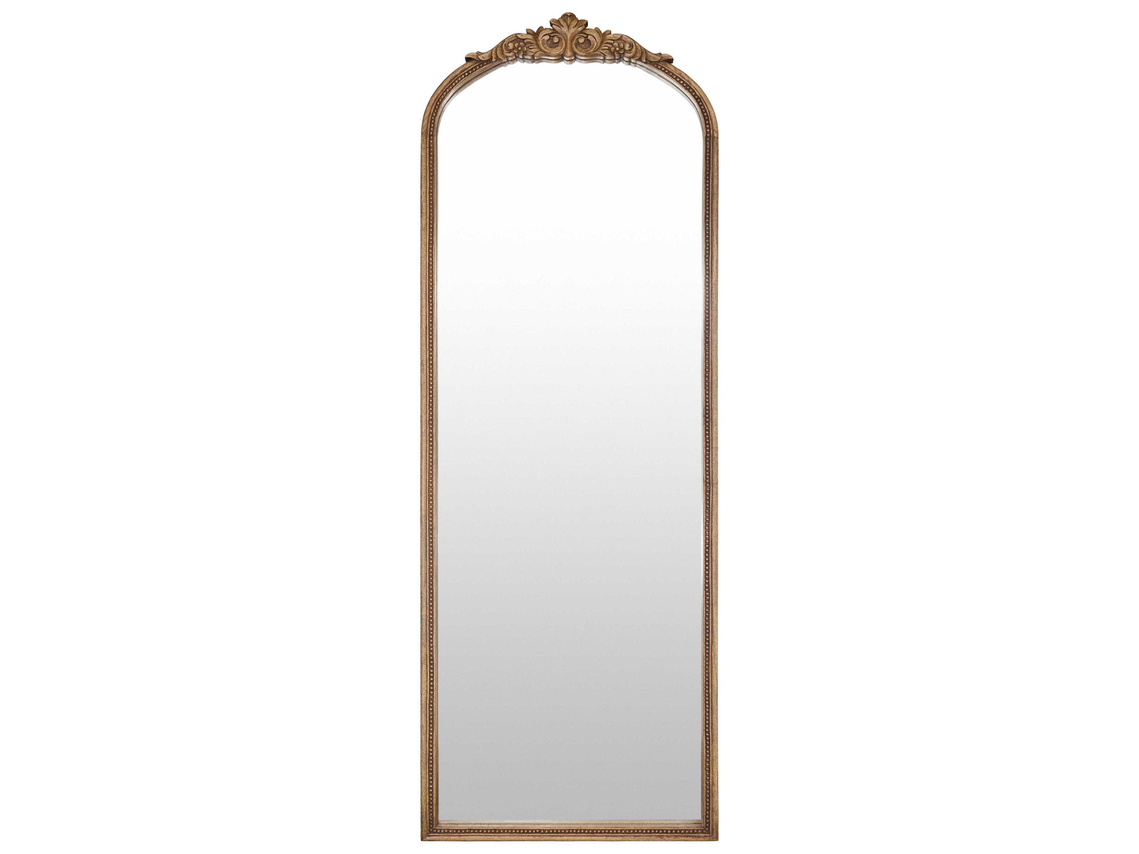 Noya Antiqued Tan Floor Mirror