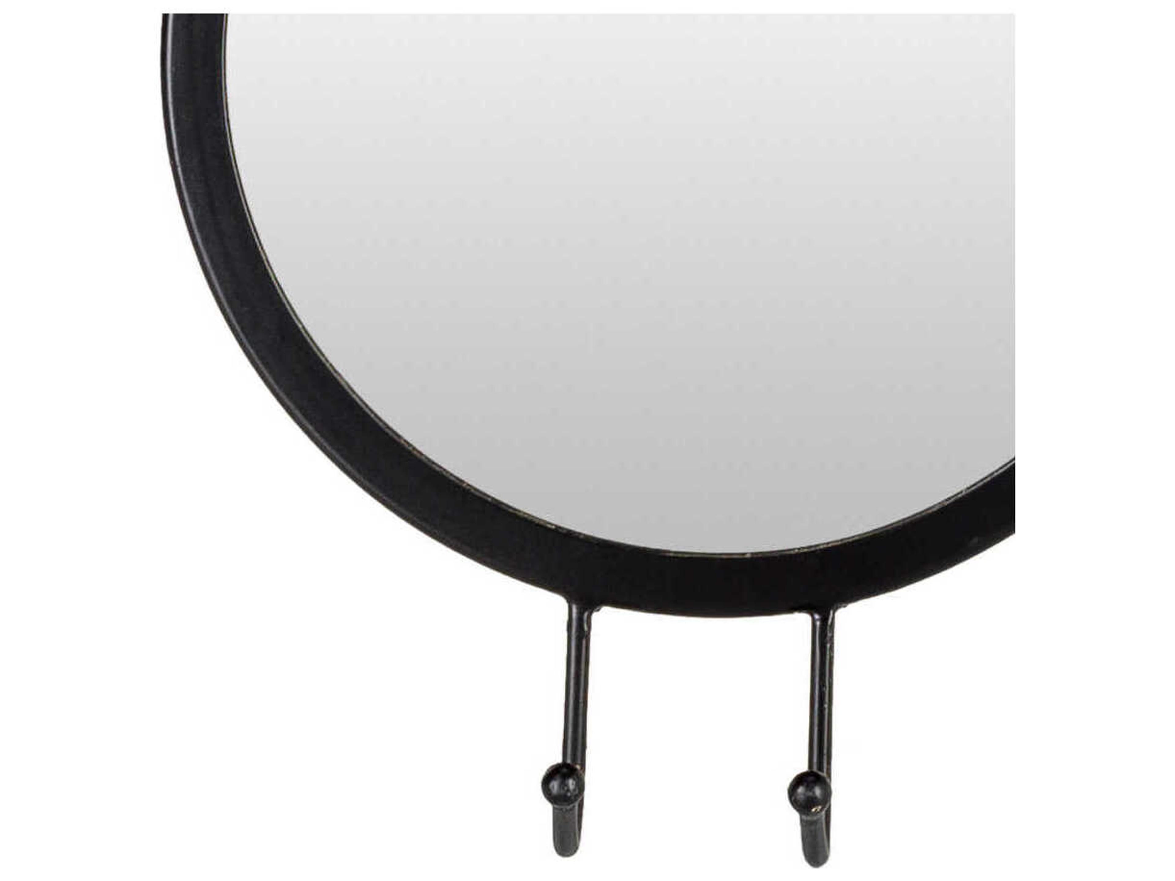 Livabliss by Surya Odessa Black Wall Mirror Round
