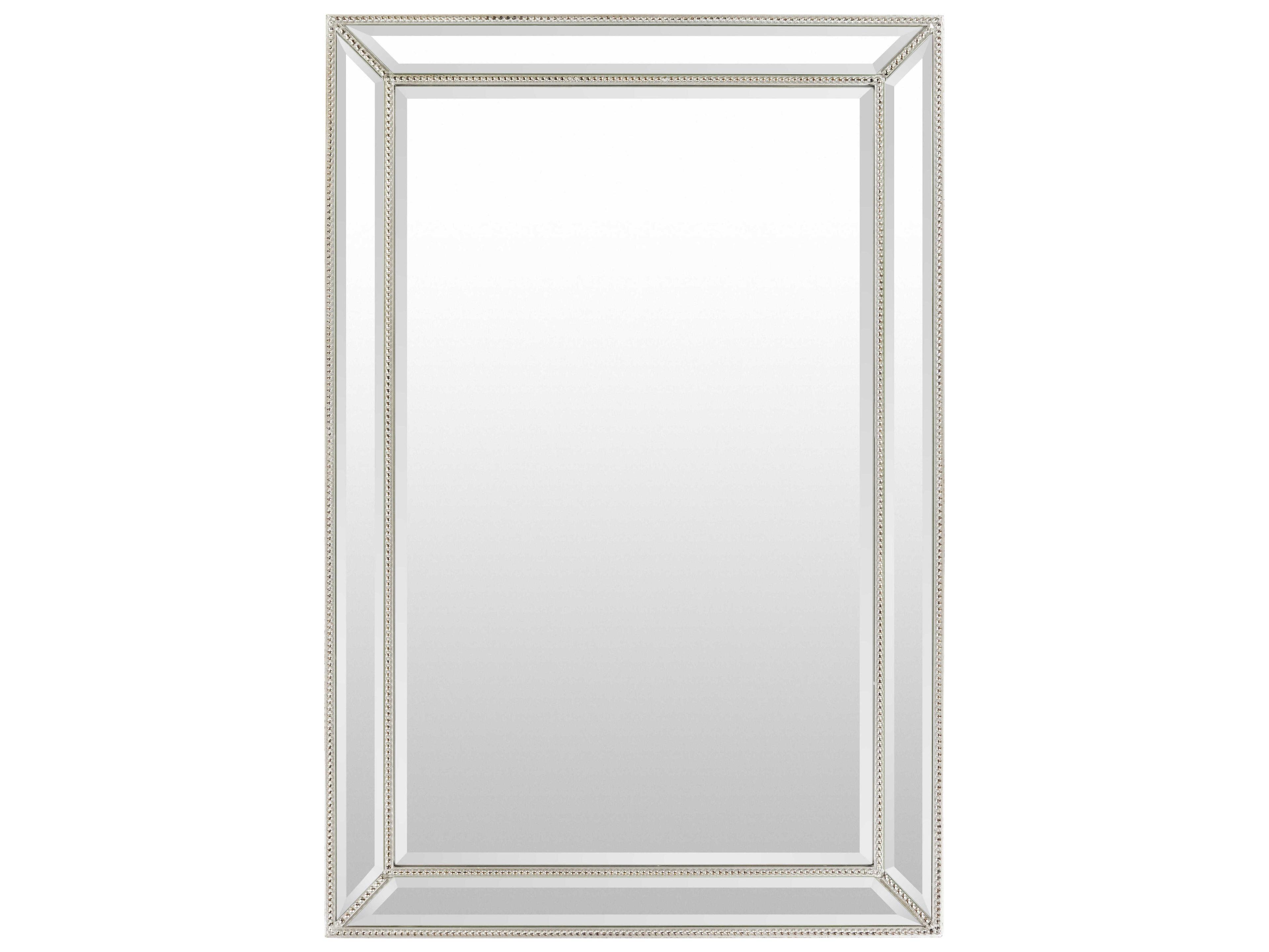 Pemberton Gilded Metallic Silver Rectangular Wall Mirror