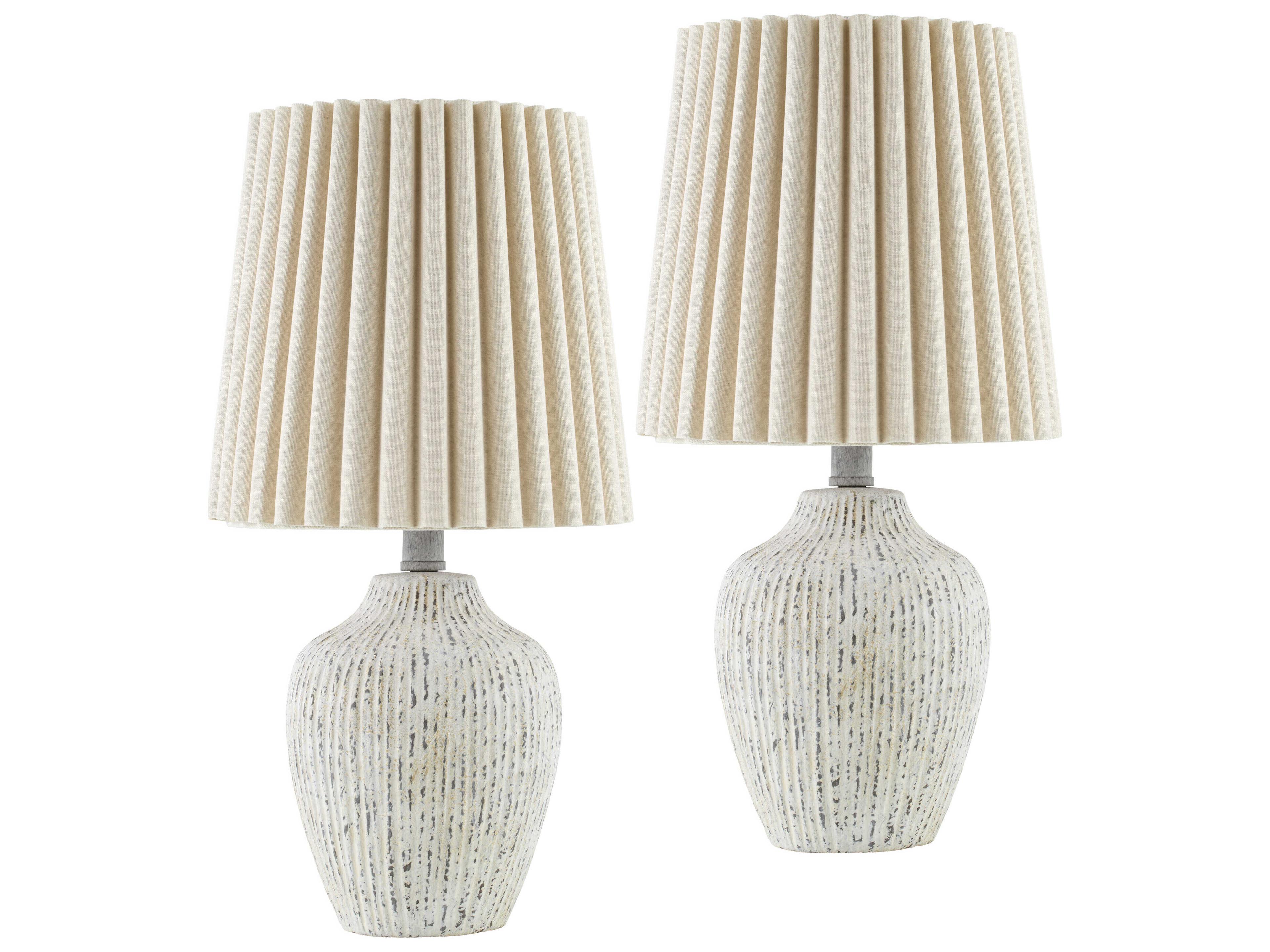 Livabliss by Surya Pines Beige Off White Table Lamp (Set of 2)