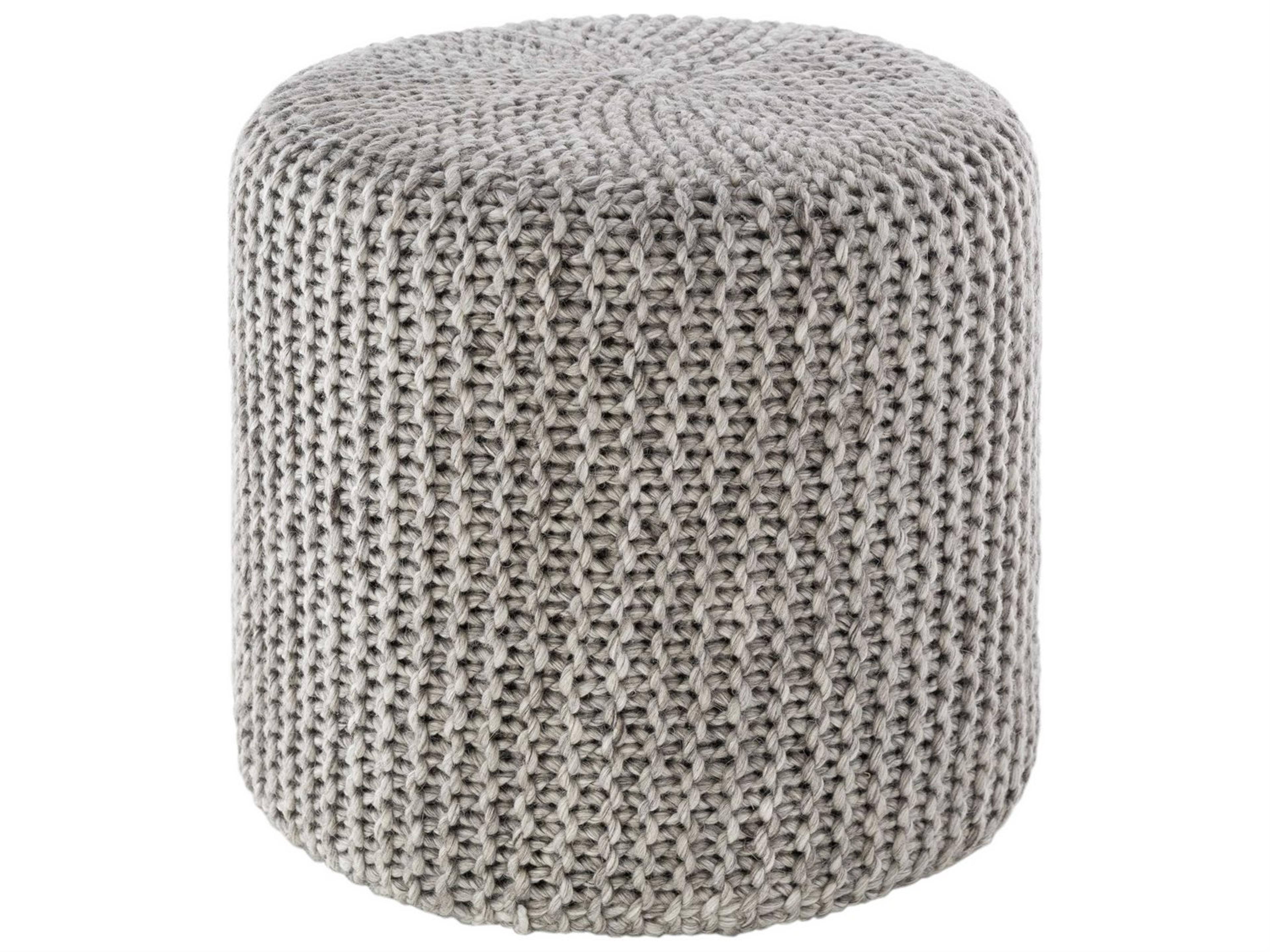 Prado Light Gray Upholstered Ottoman