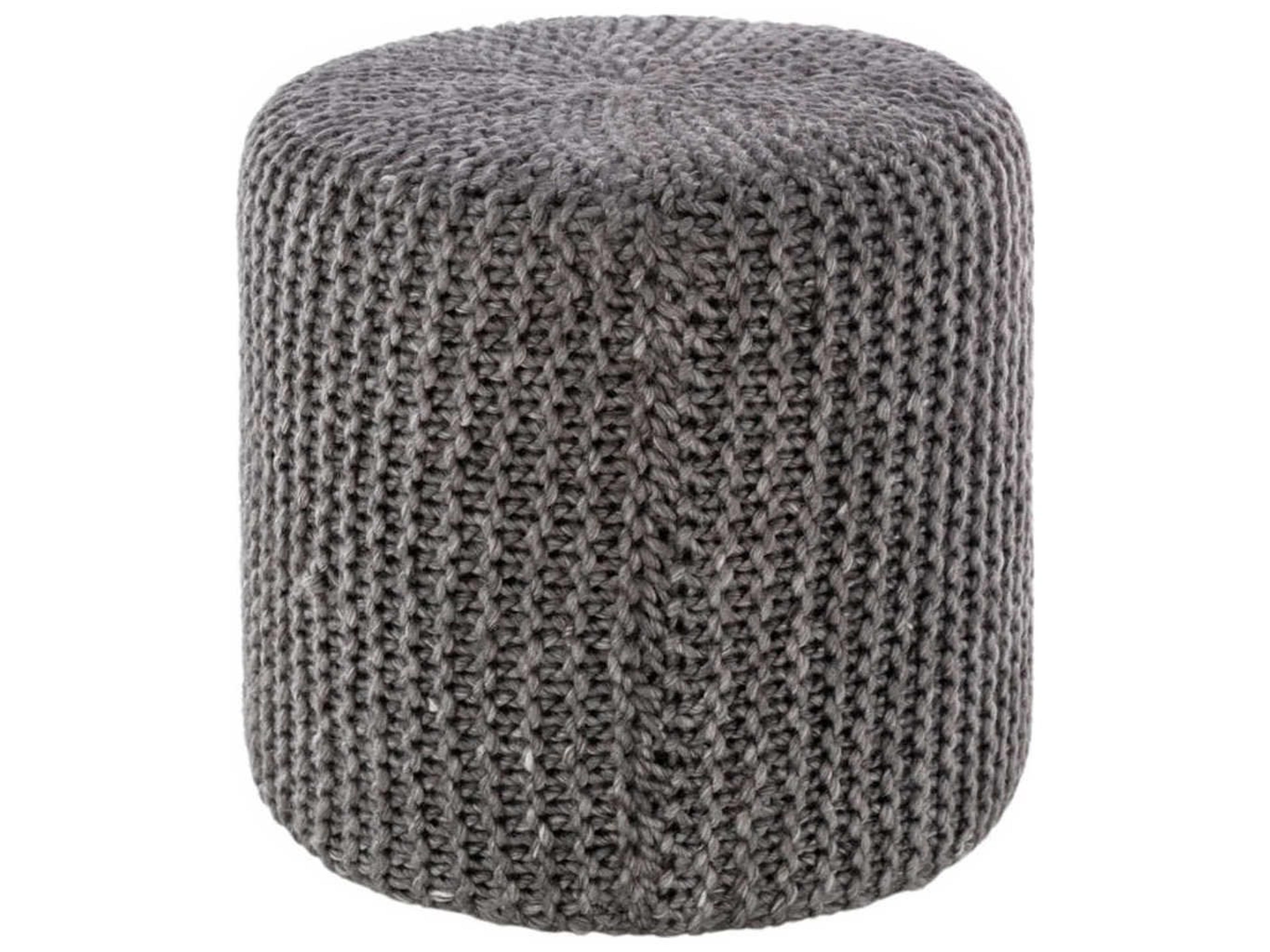 Prado Charcoal Gray Upholstered Ottoman