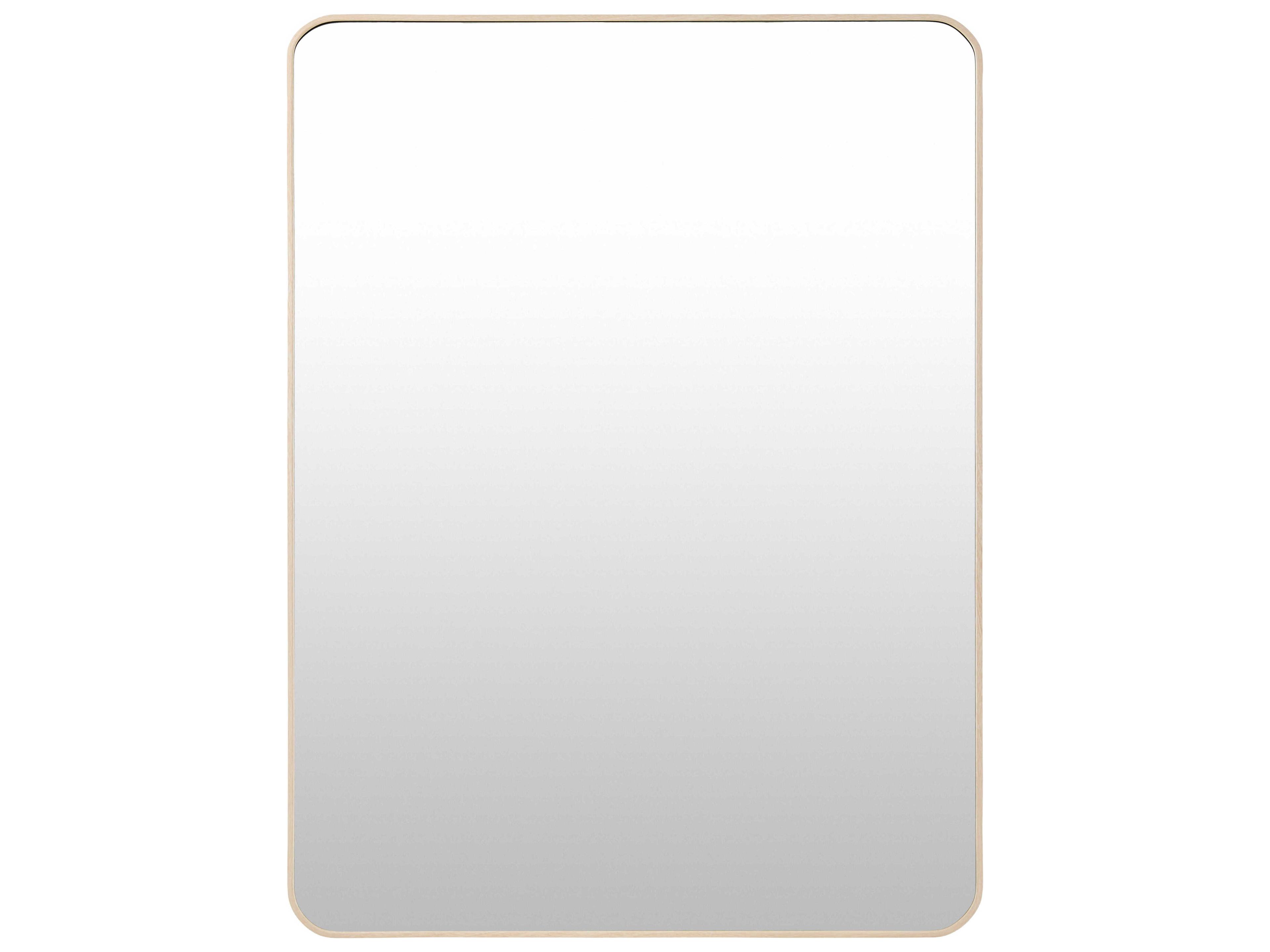 Aranya Natural Brown Rectangular Wall Mirror