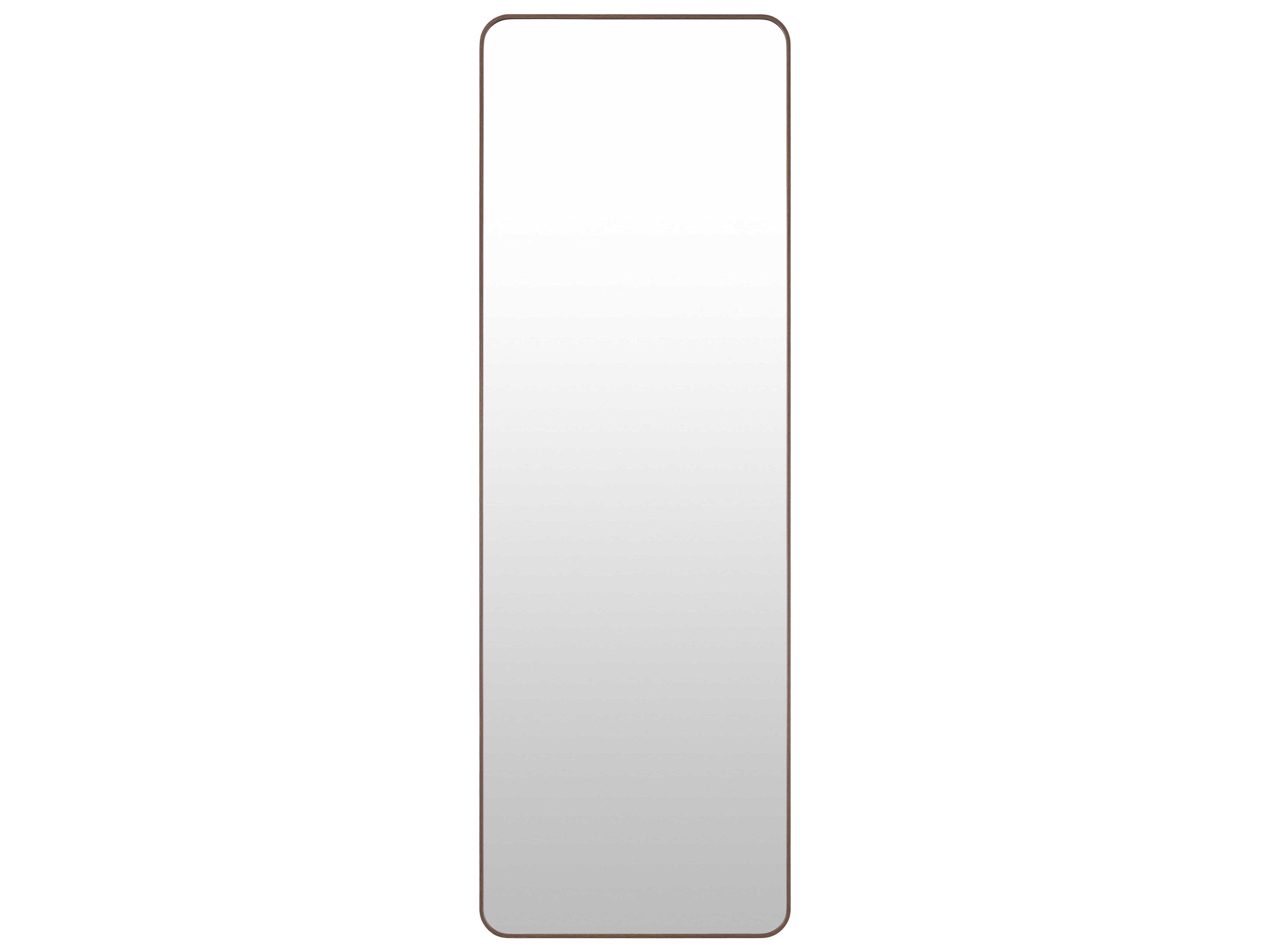Aranya Natural Dark Brown Rectangular Floor Mirror
