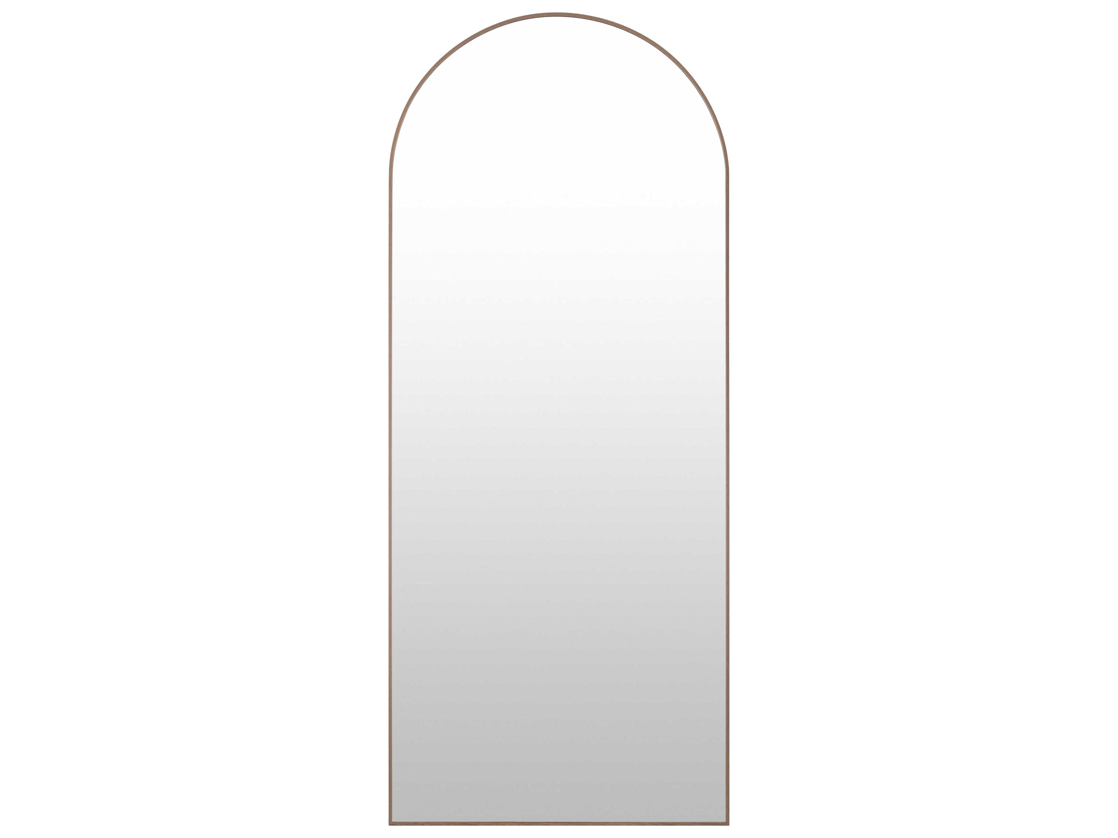 Aranya Natural Dark Brown Floor Mirror