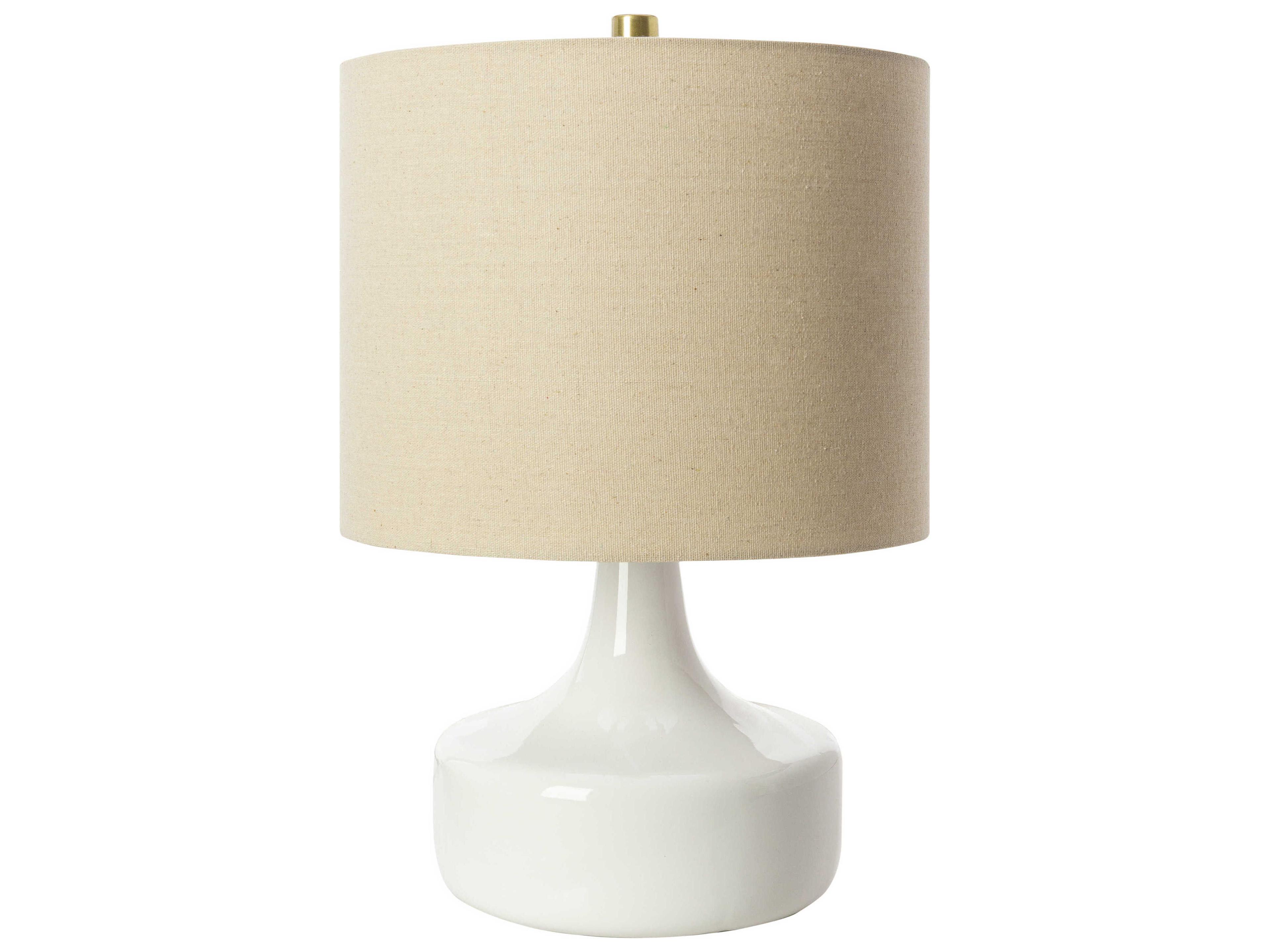 Livabliss by Surya Rita White Table Lamp