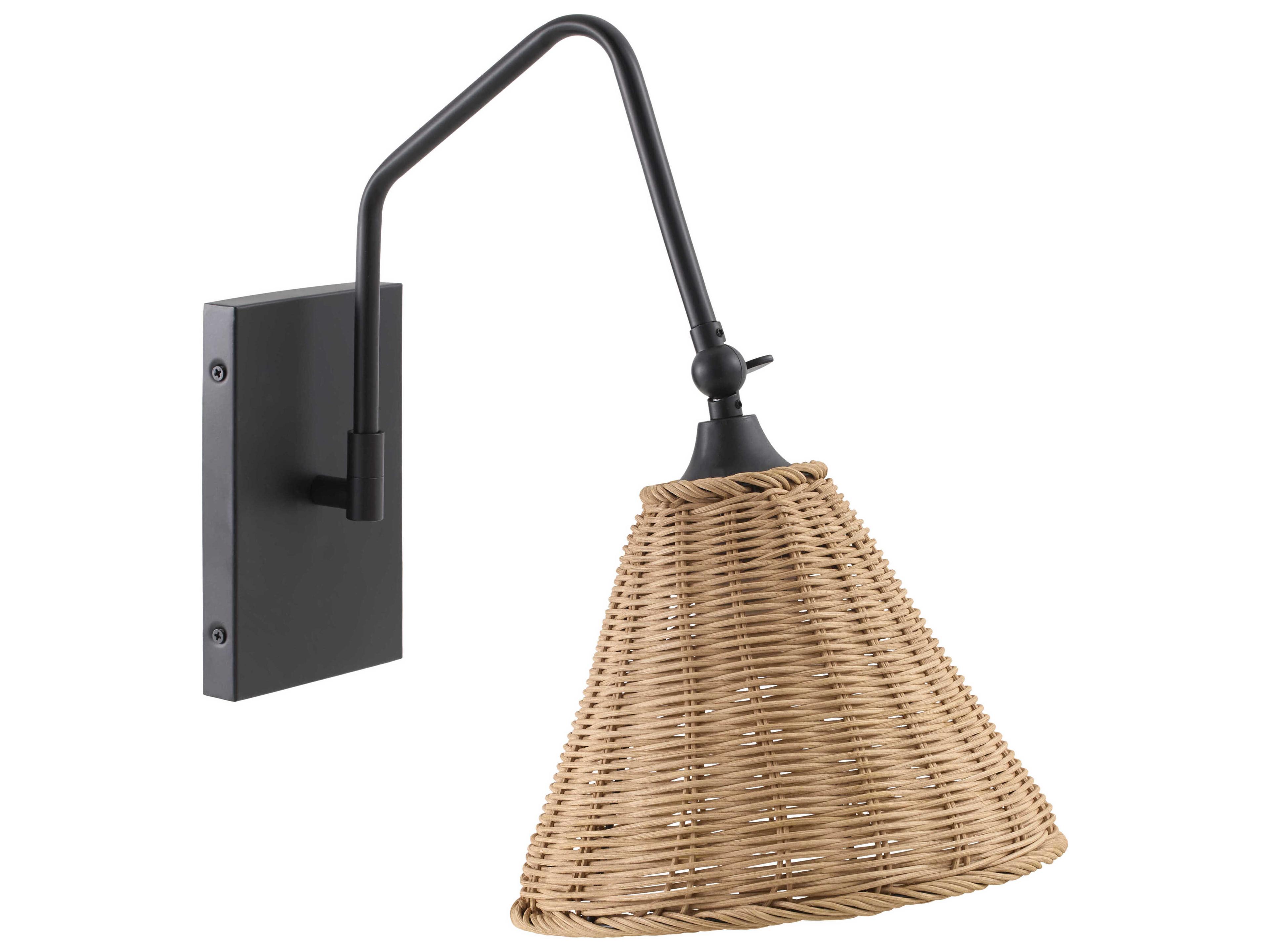Semilla 1-Light Black Swing Wall Sconce