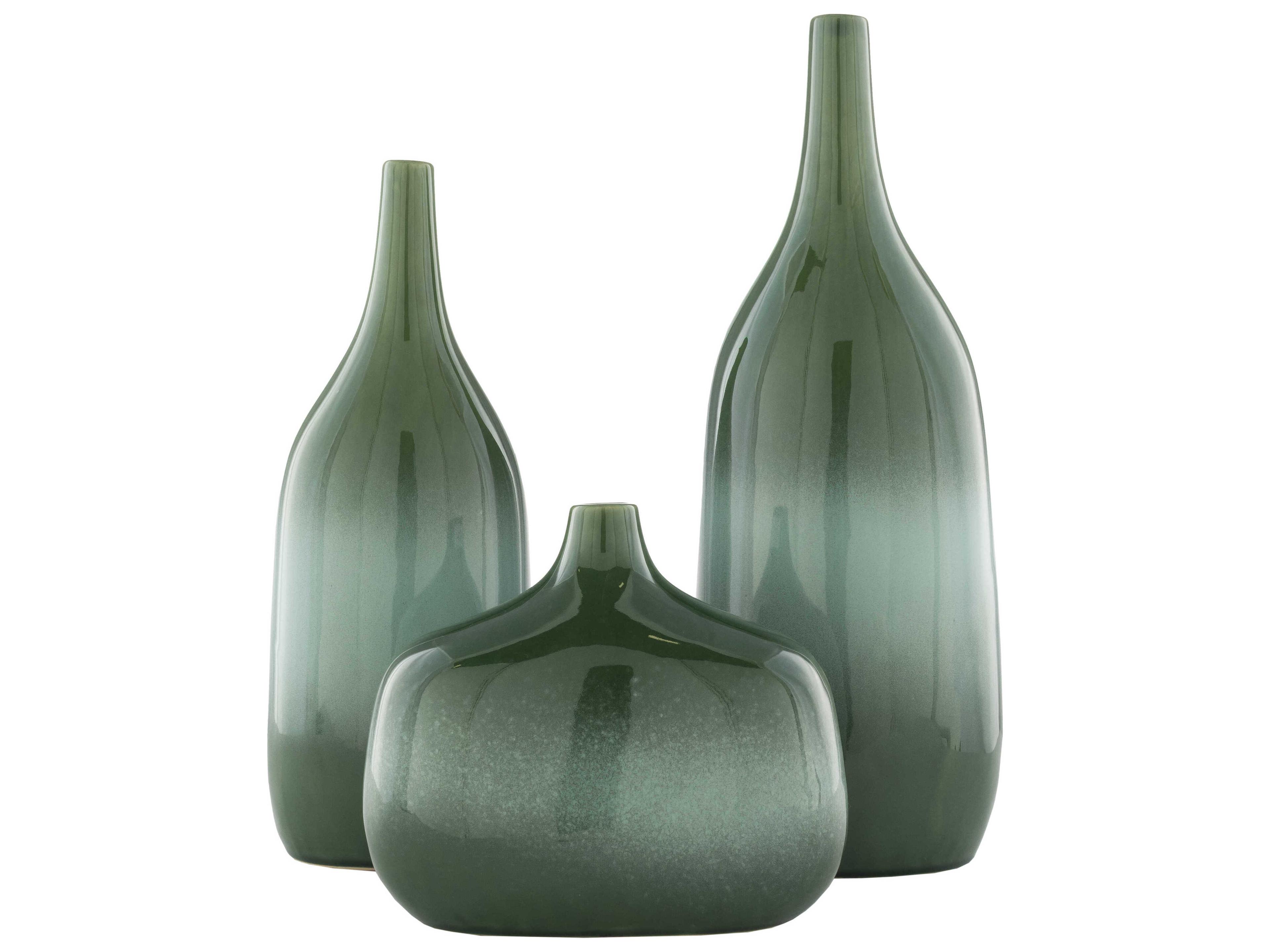 Blissful Green Vase (Set of 3)