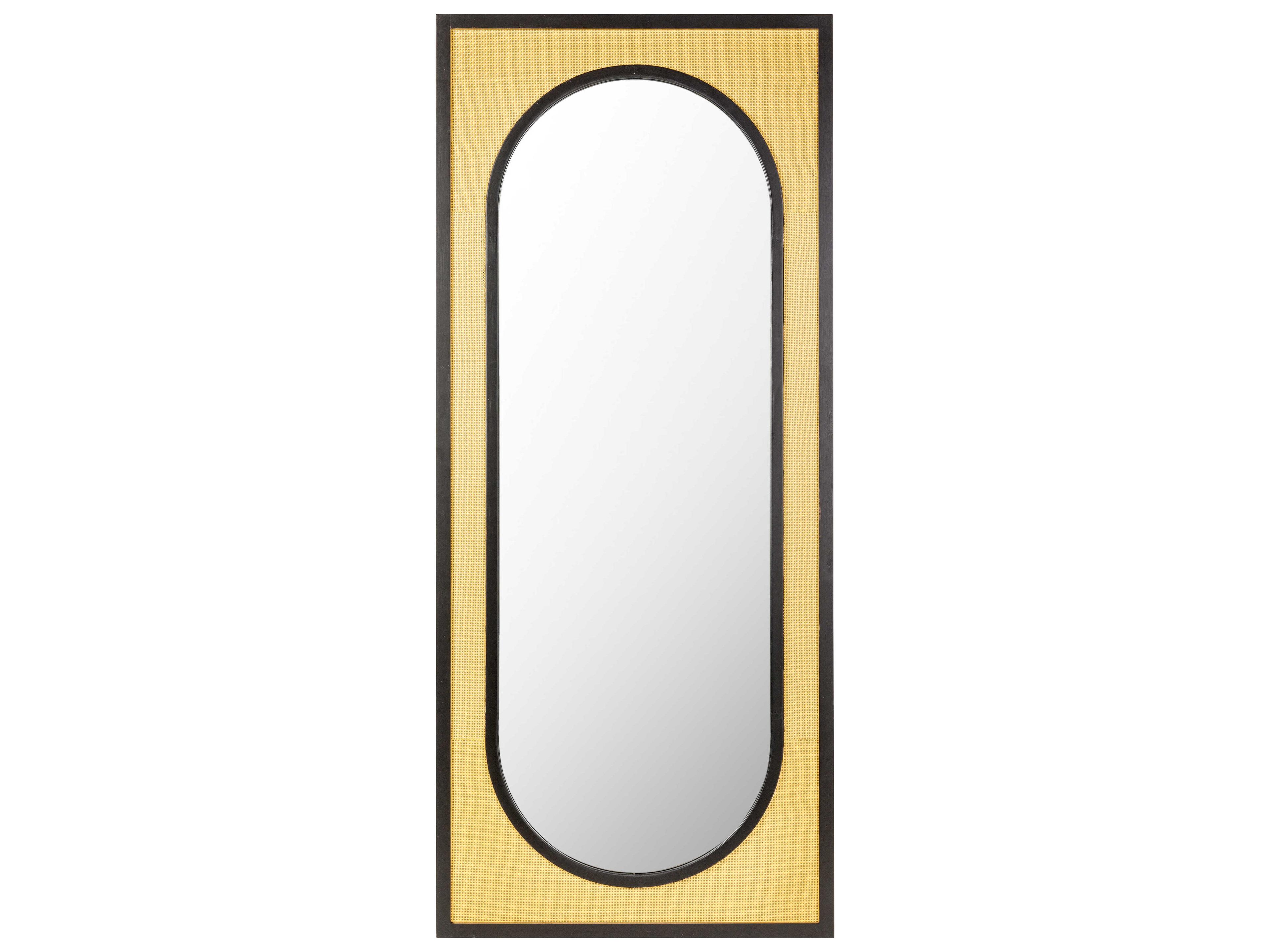 Sulawesi Black Floor Mirror Rectangular