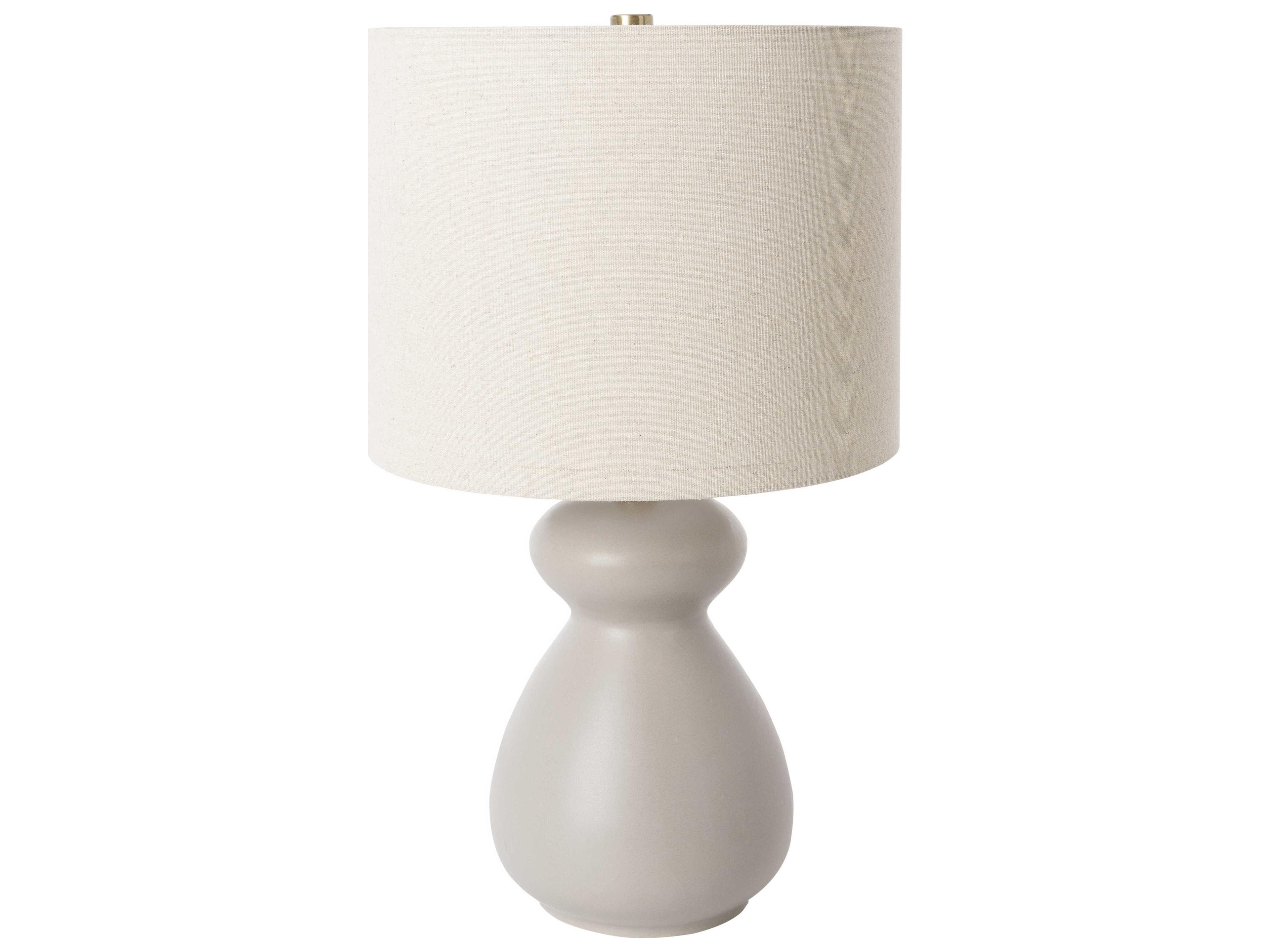 Tubular Gray Table Lamp