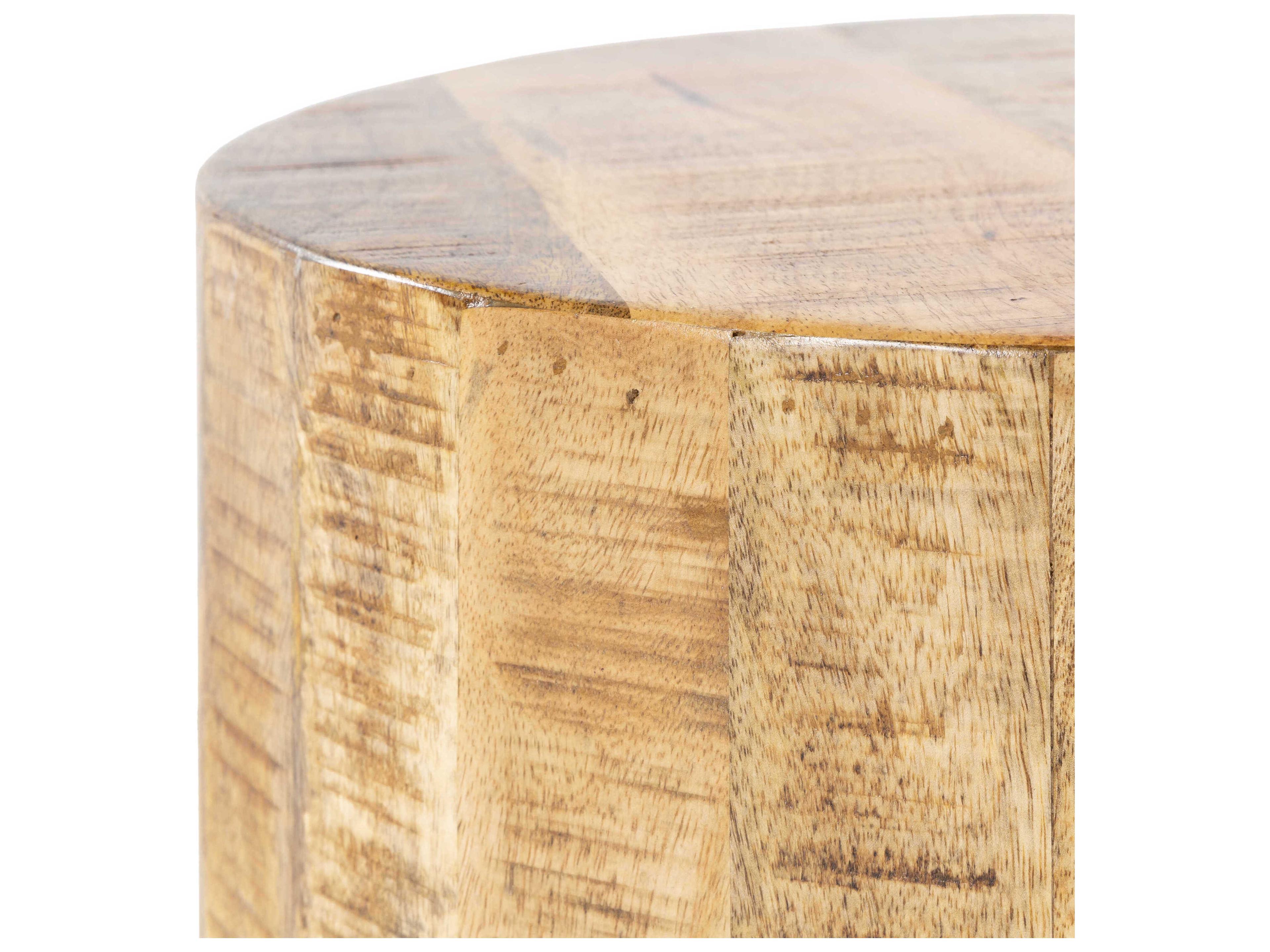 Livabliss by Surya Troyes Round Wood Brown Tan End Table