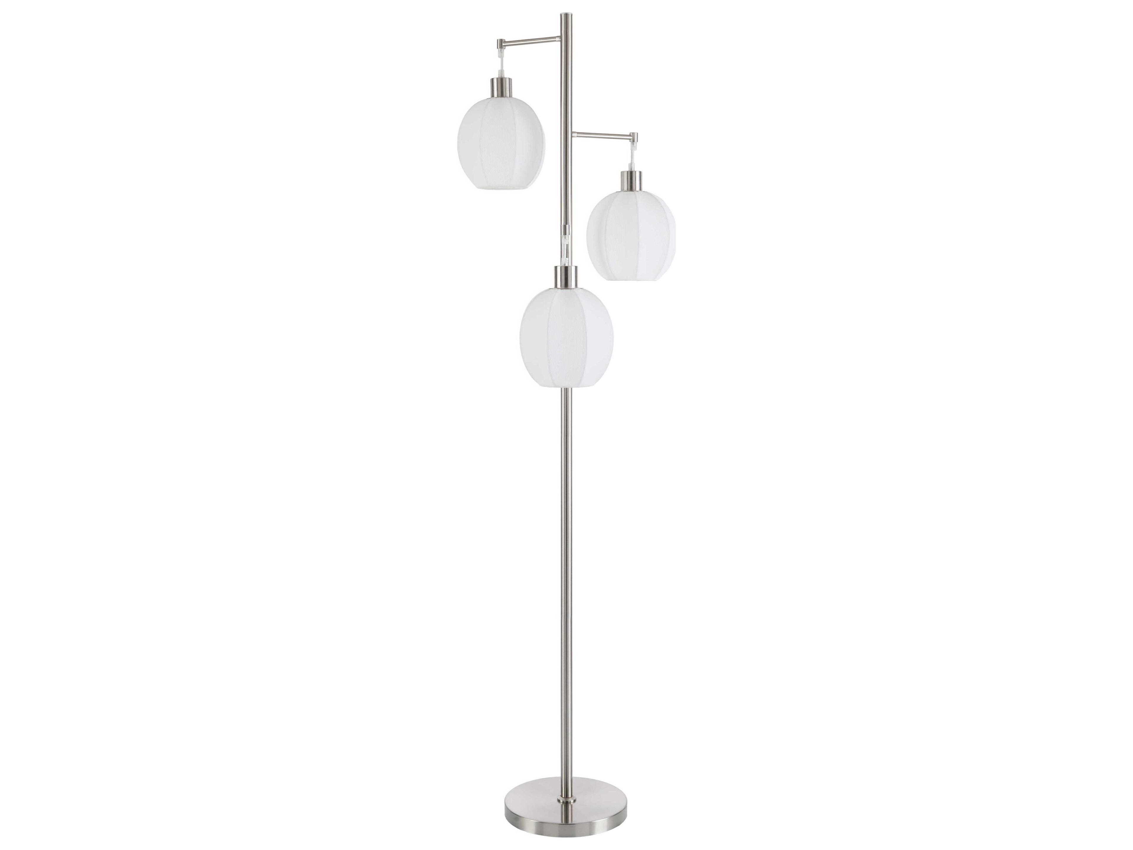 Vamo Metallic Nickel Floor Lamp