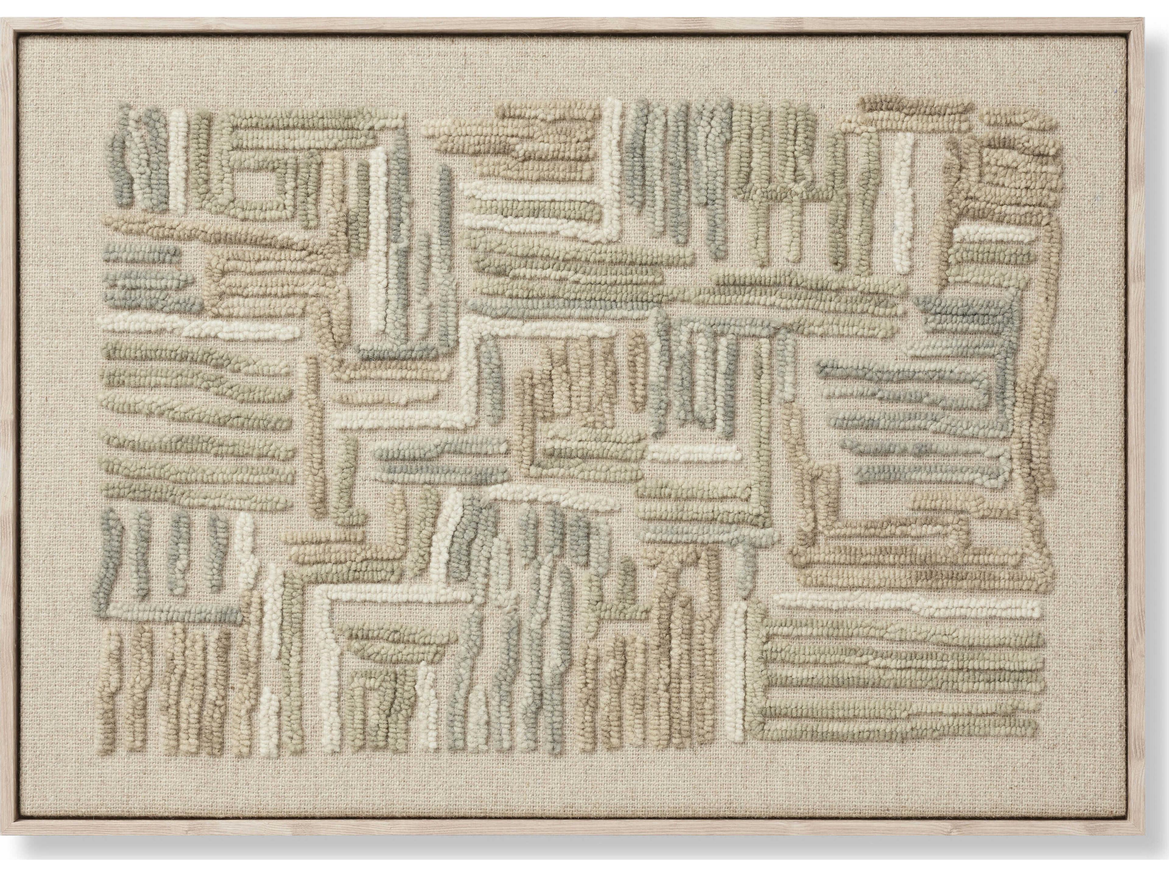 Loloi Ivory / Green Wall Art 3D Wall Art