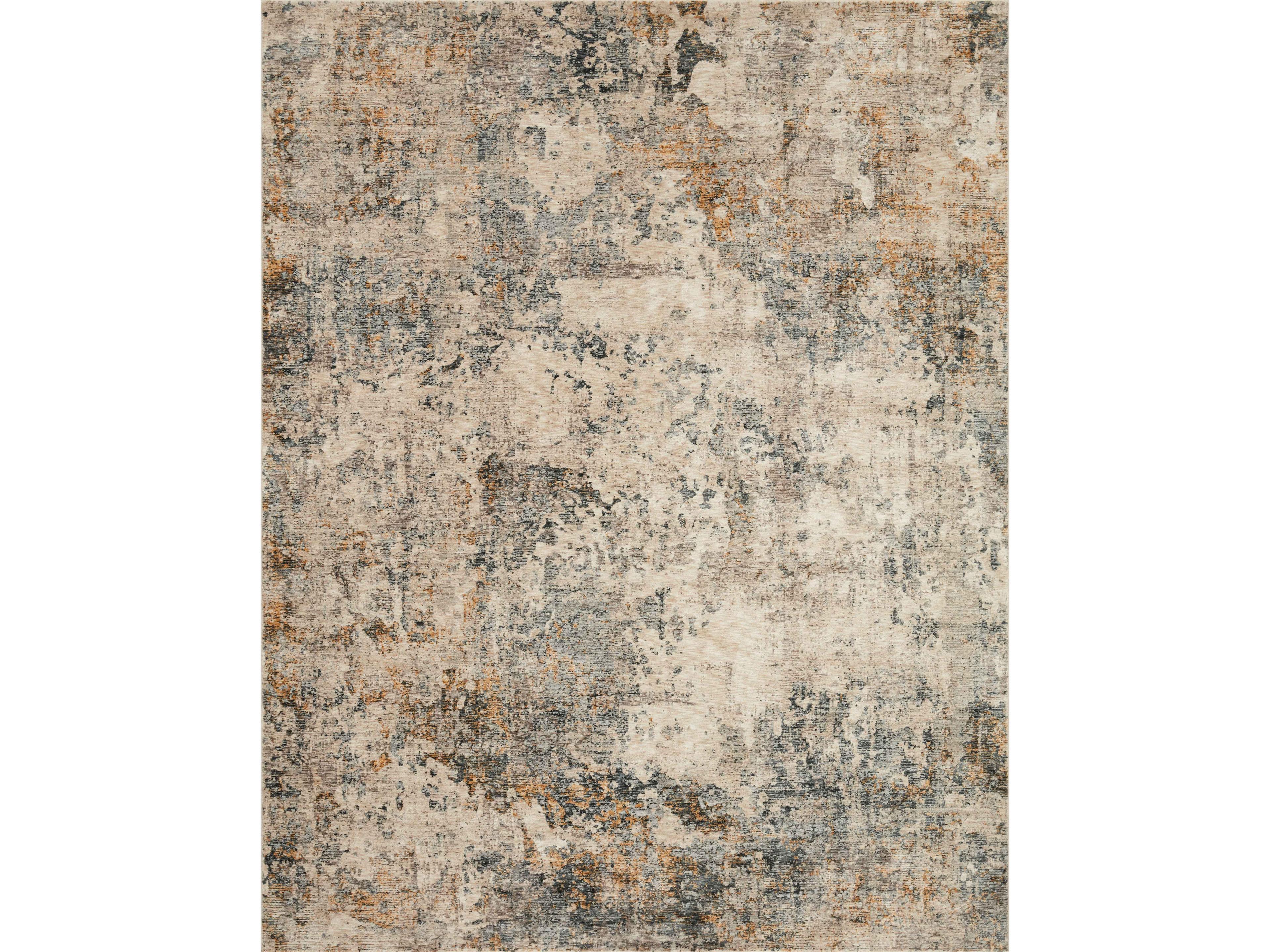 Axel Collection Abstract Area Rug Ocean Beige