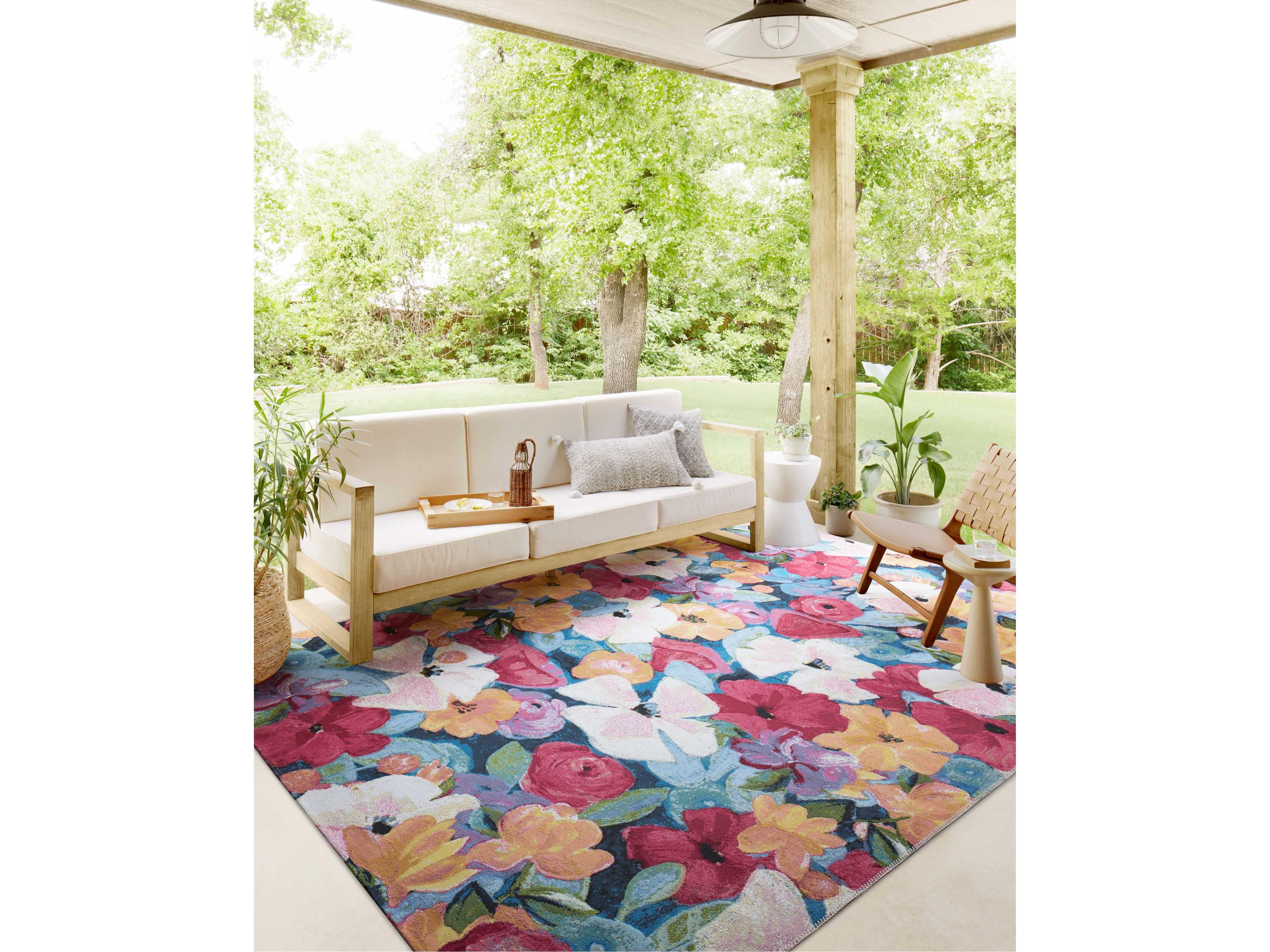 Loloi Rugs Botanical Floral Runner Area Rug