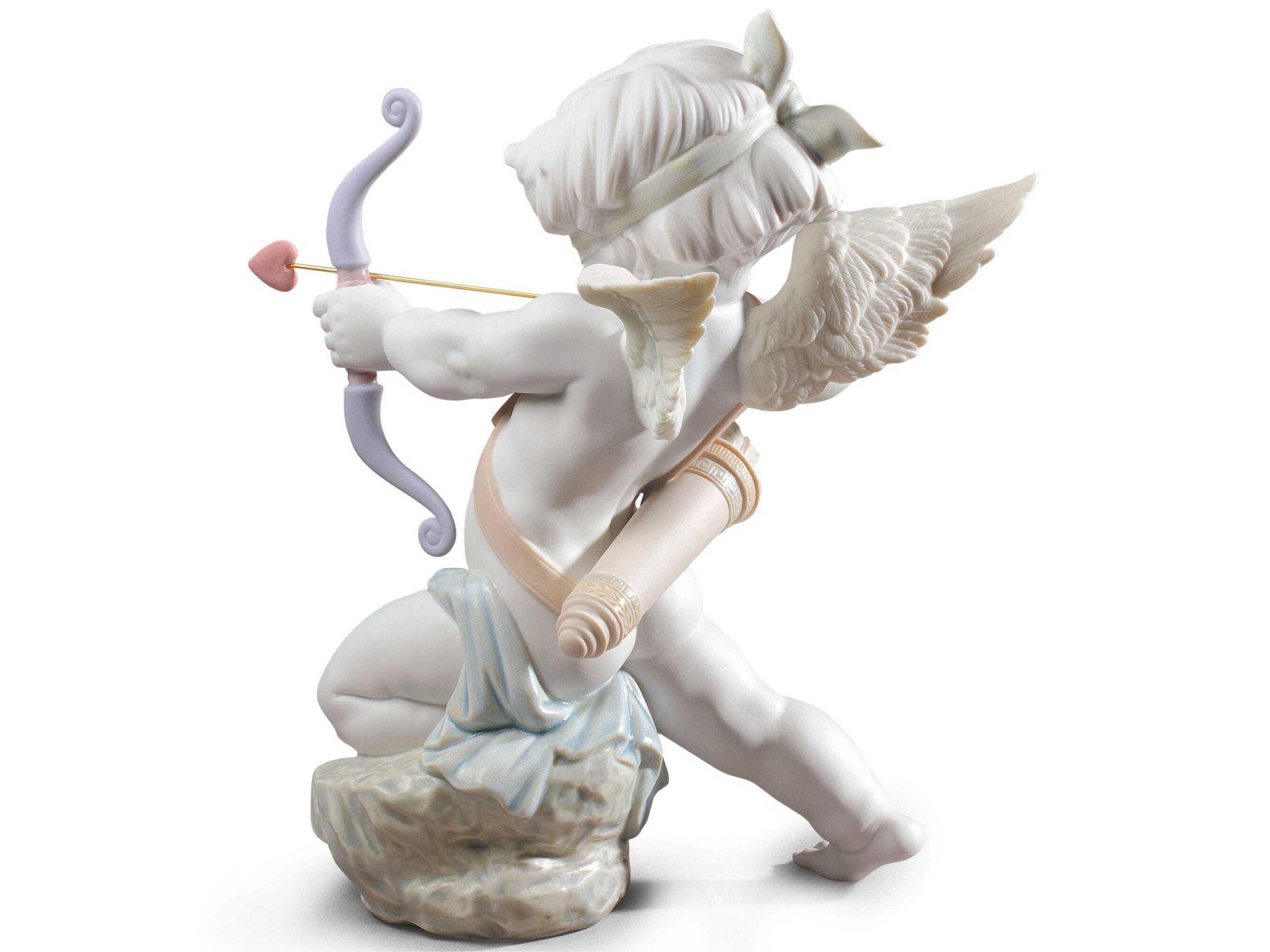 Lladro Straight to The Heart Cupid Angel Figurine
