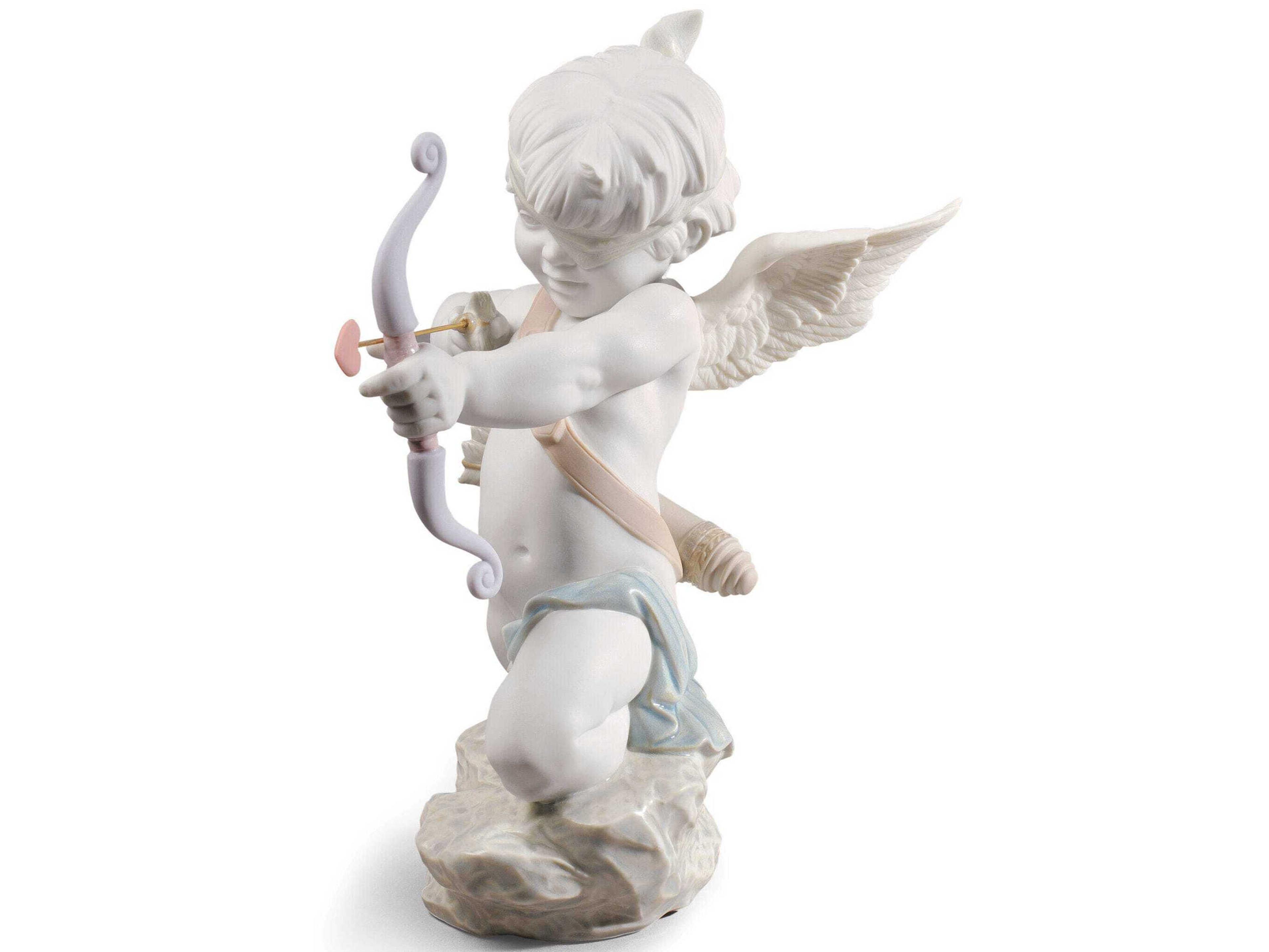 Lladro Straight to The Heart Cupid Angel Figurine