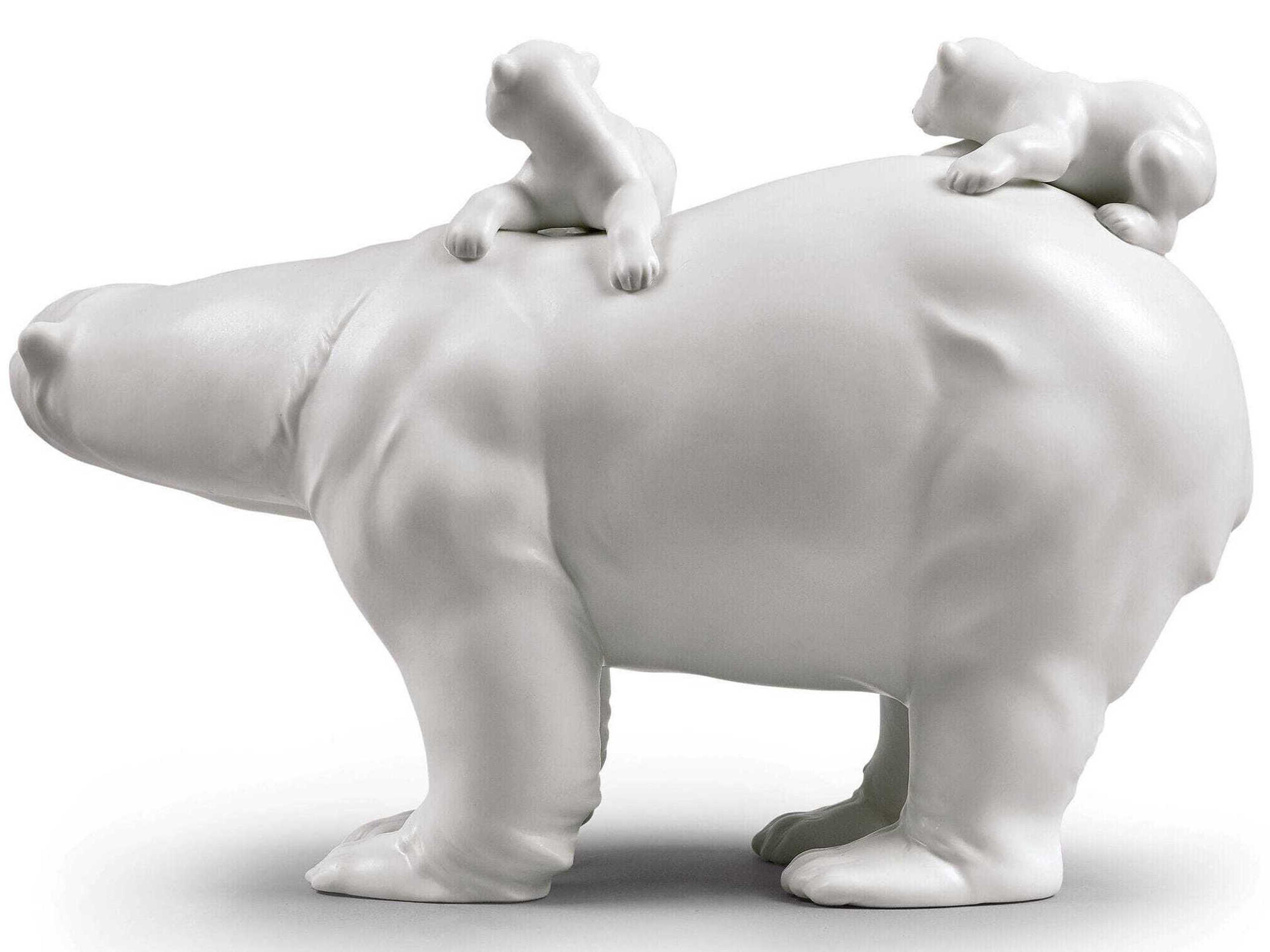 Lladro Mummy Bear and Babies Figurine