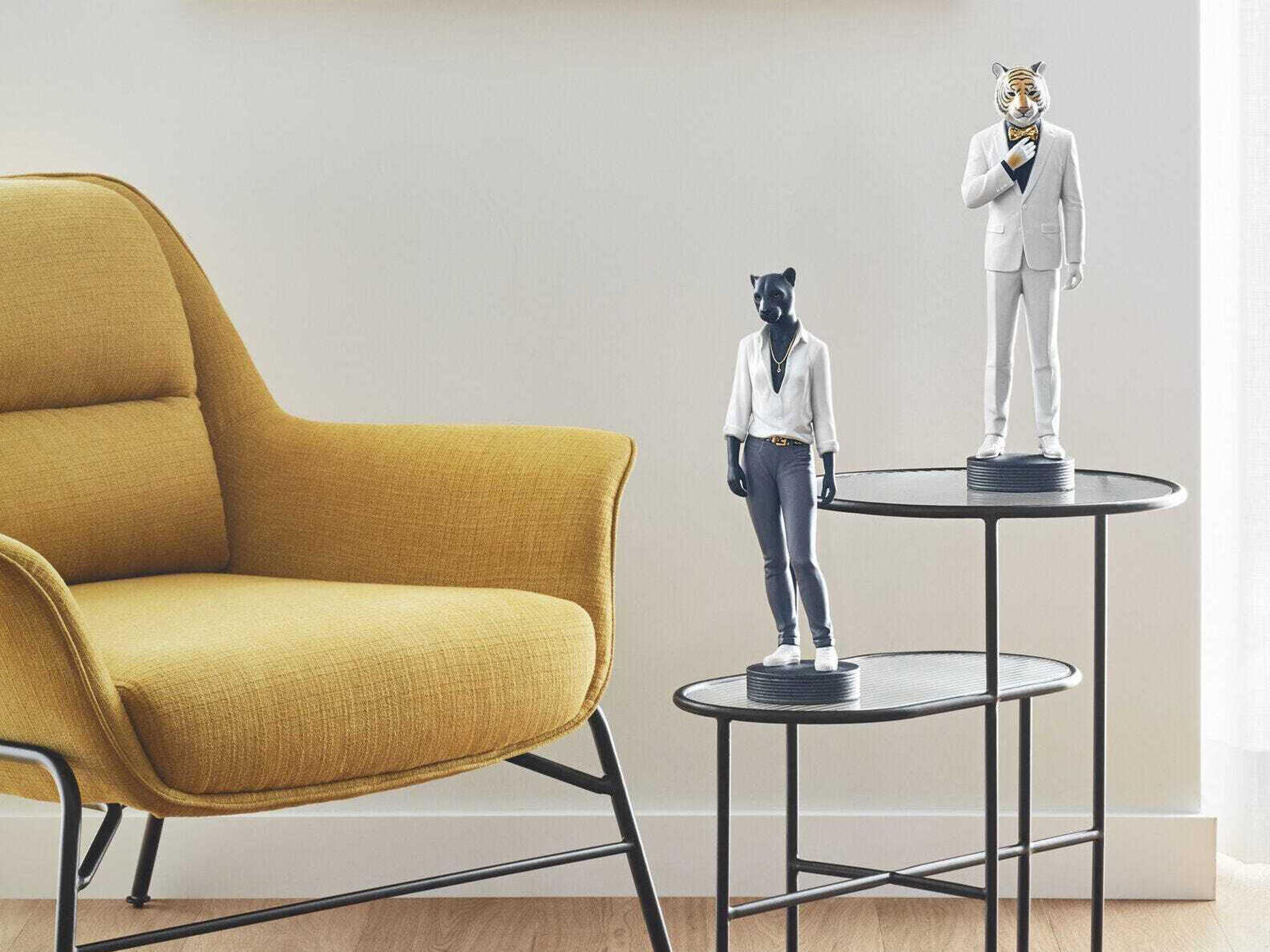 Lladro Panther Woman Figurine