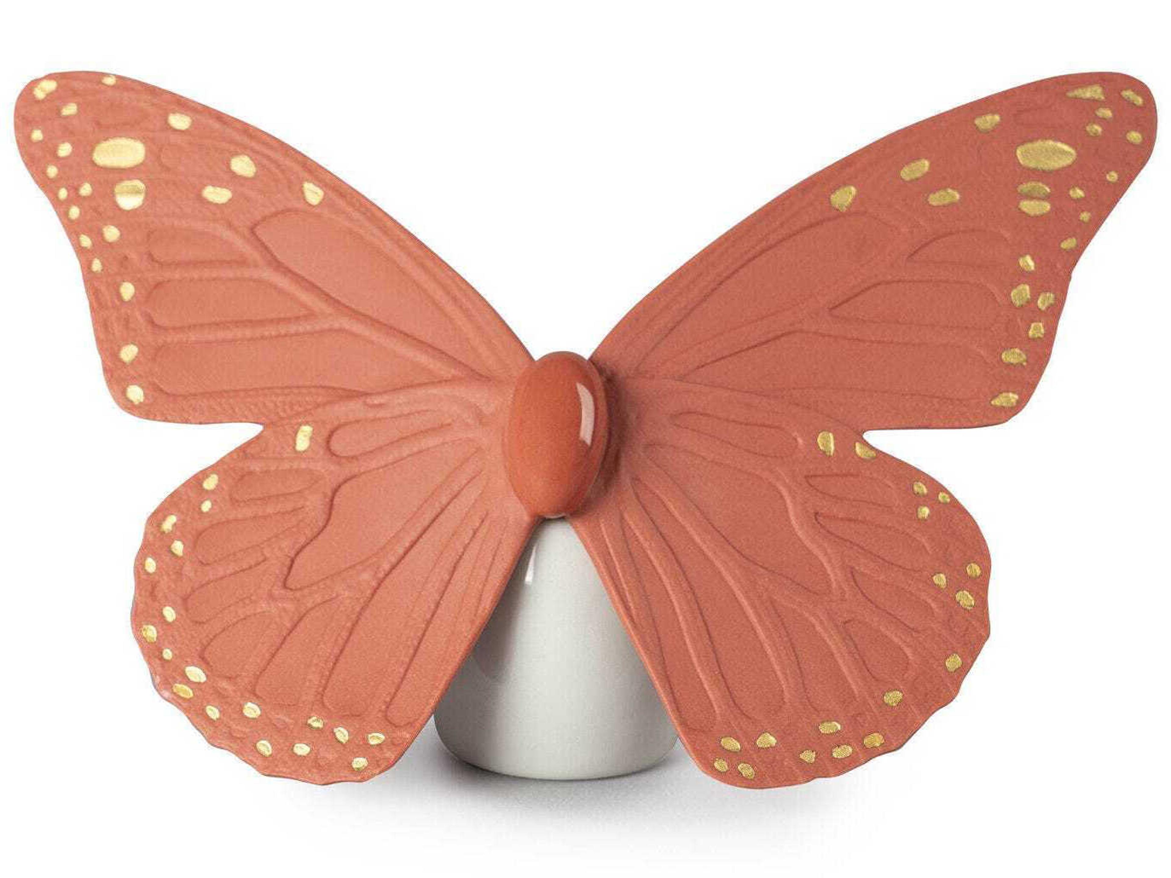 Golden Luster Coral Butterfly Figurine