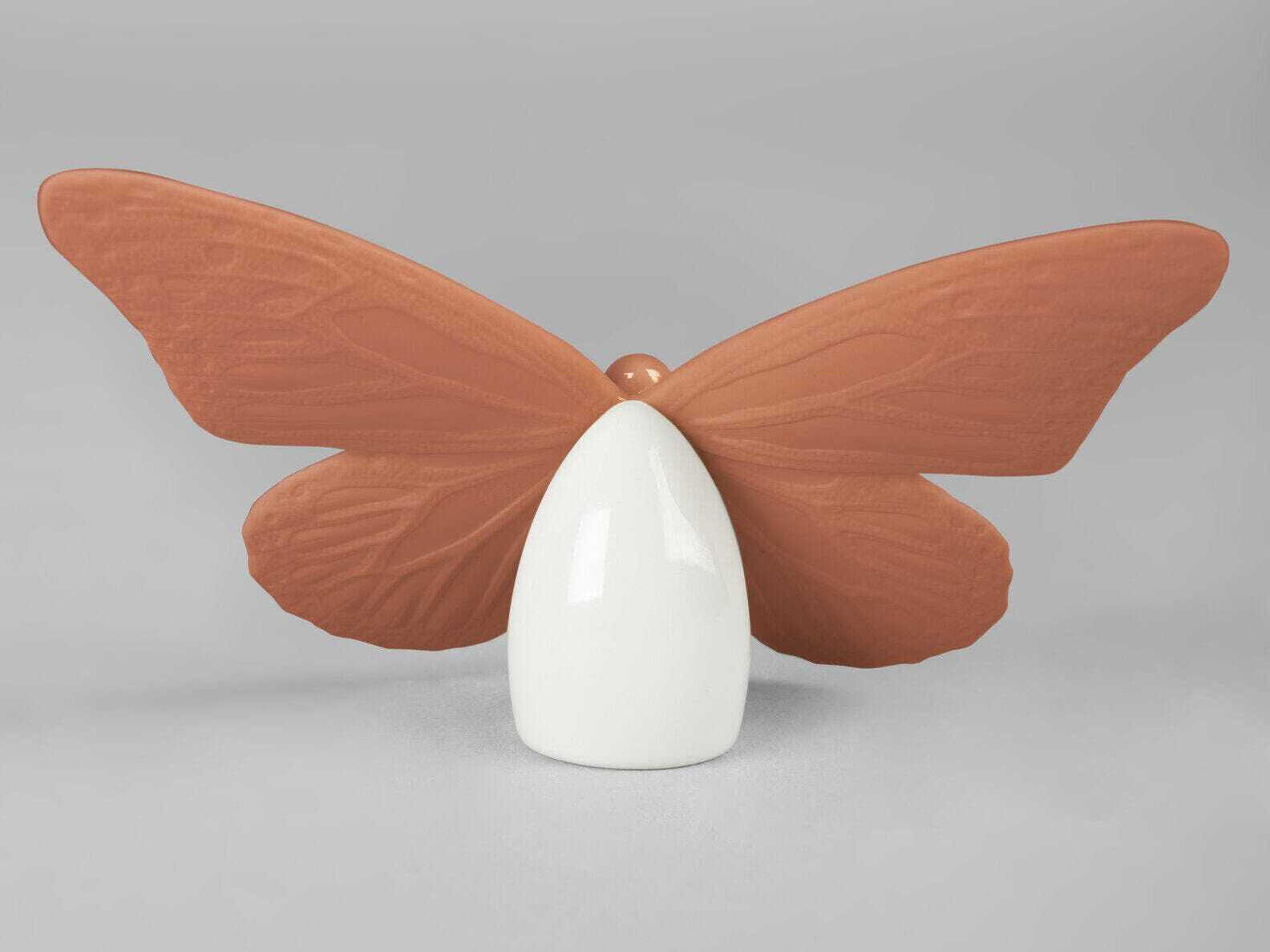Lladro Golden Luster Coral Butterfly Figurine