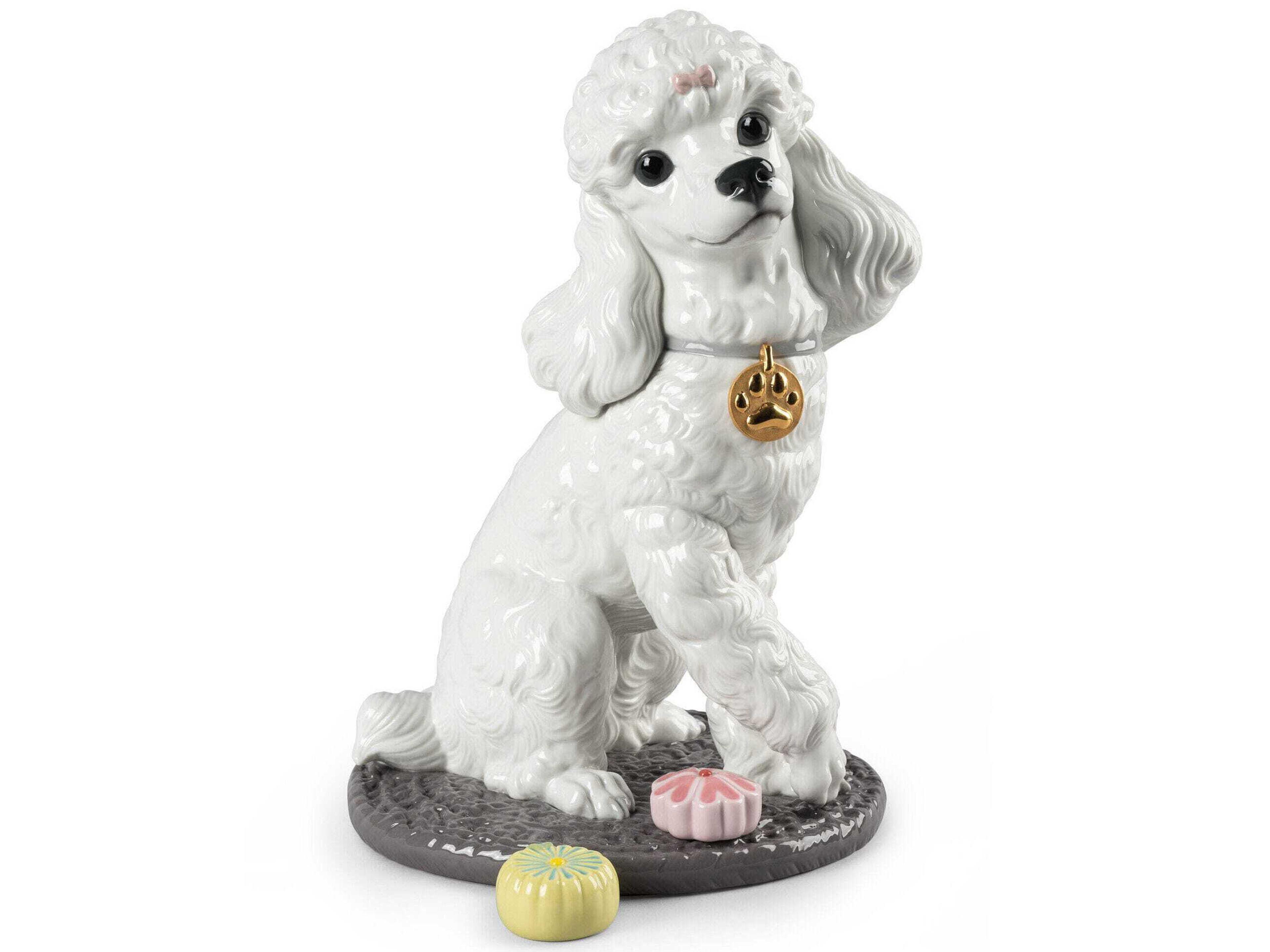 Poodle with Mochis Dog Figurine