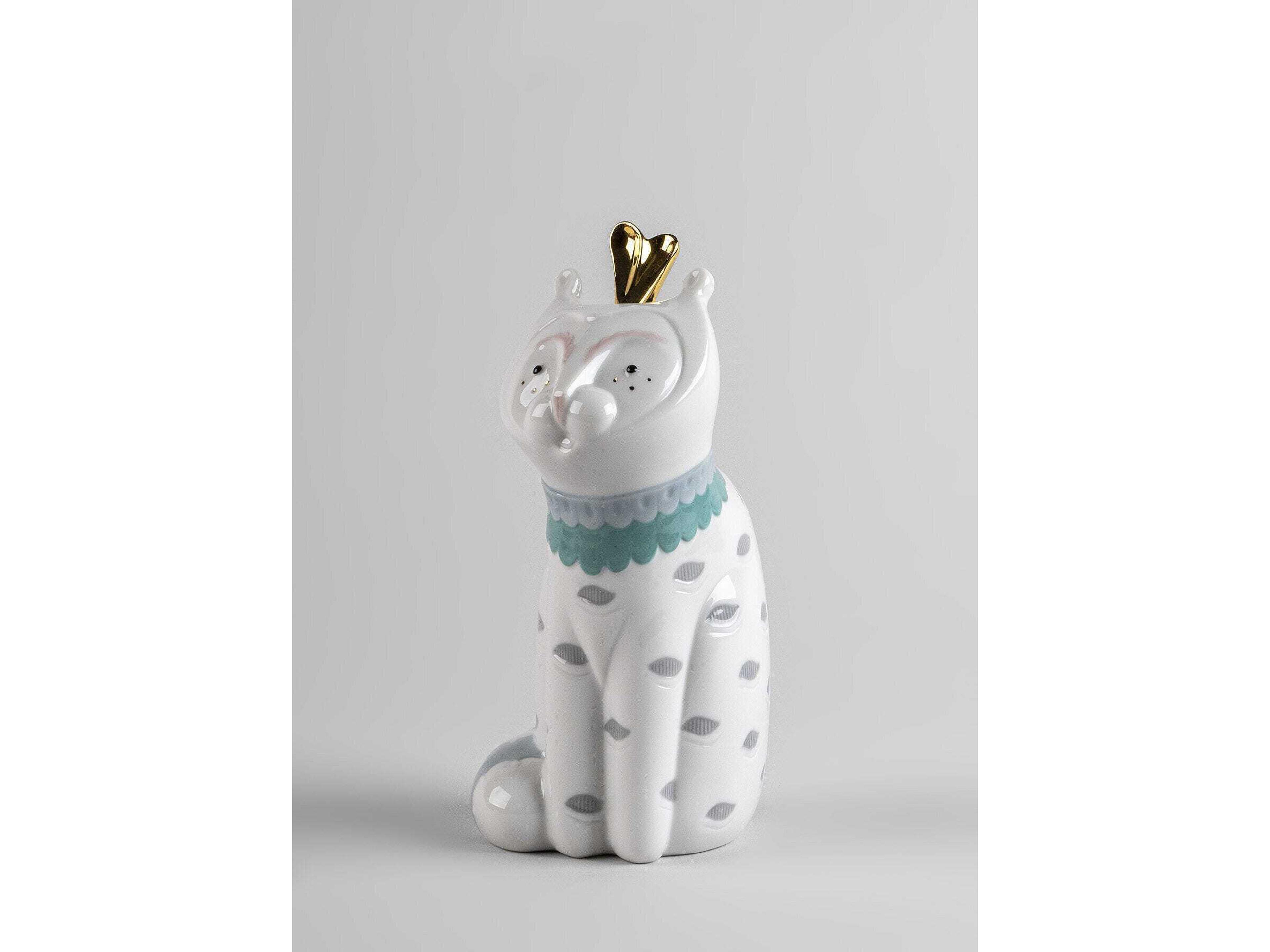 Lladro Unusual Friends Cat Sculpture