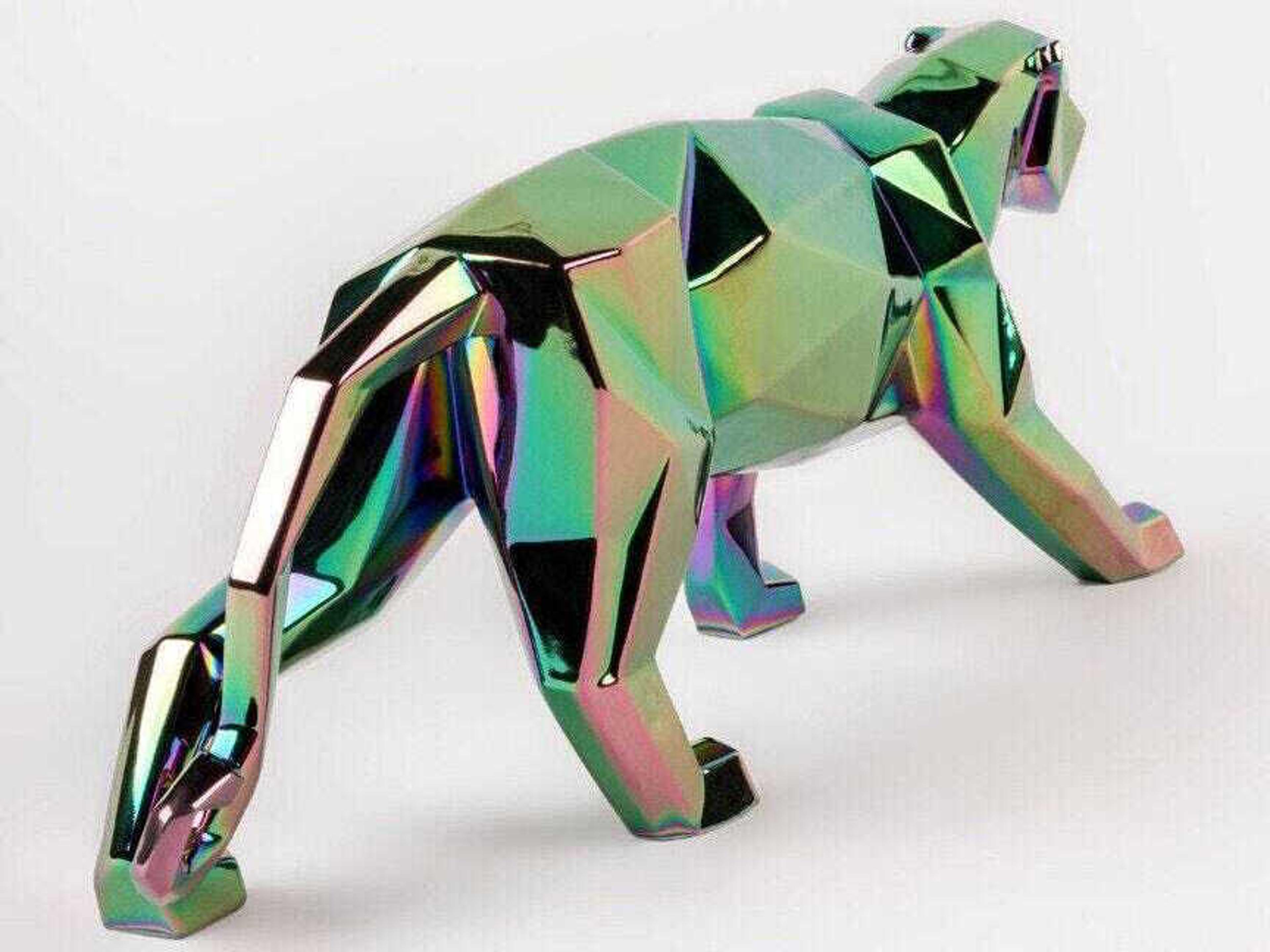 Lladro Iridescent Panther Sculpture