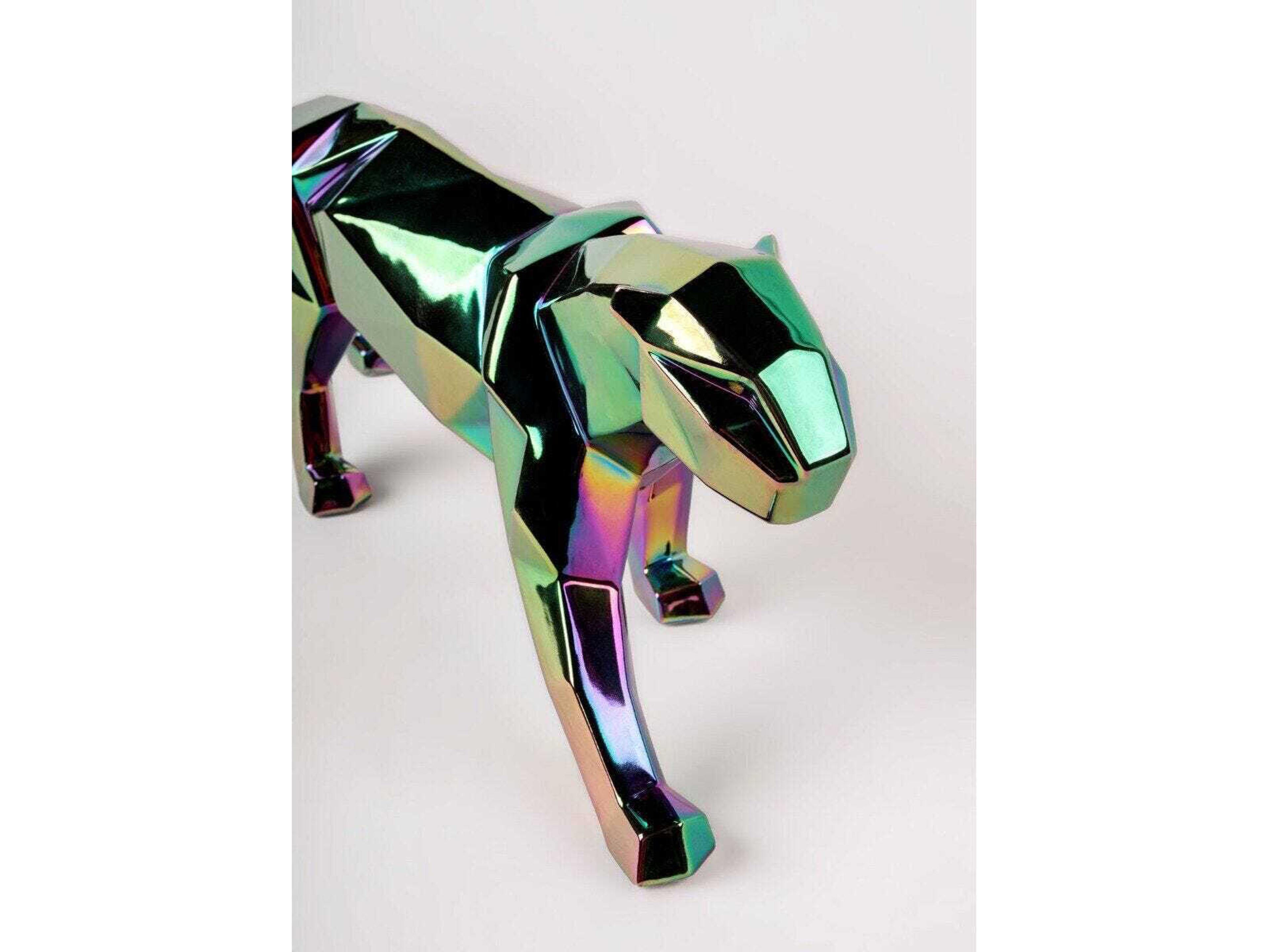 Lladro Iridescent Panther Sculpture