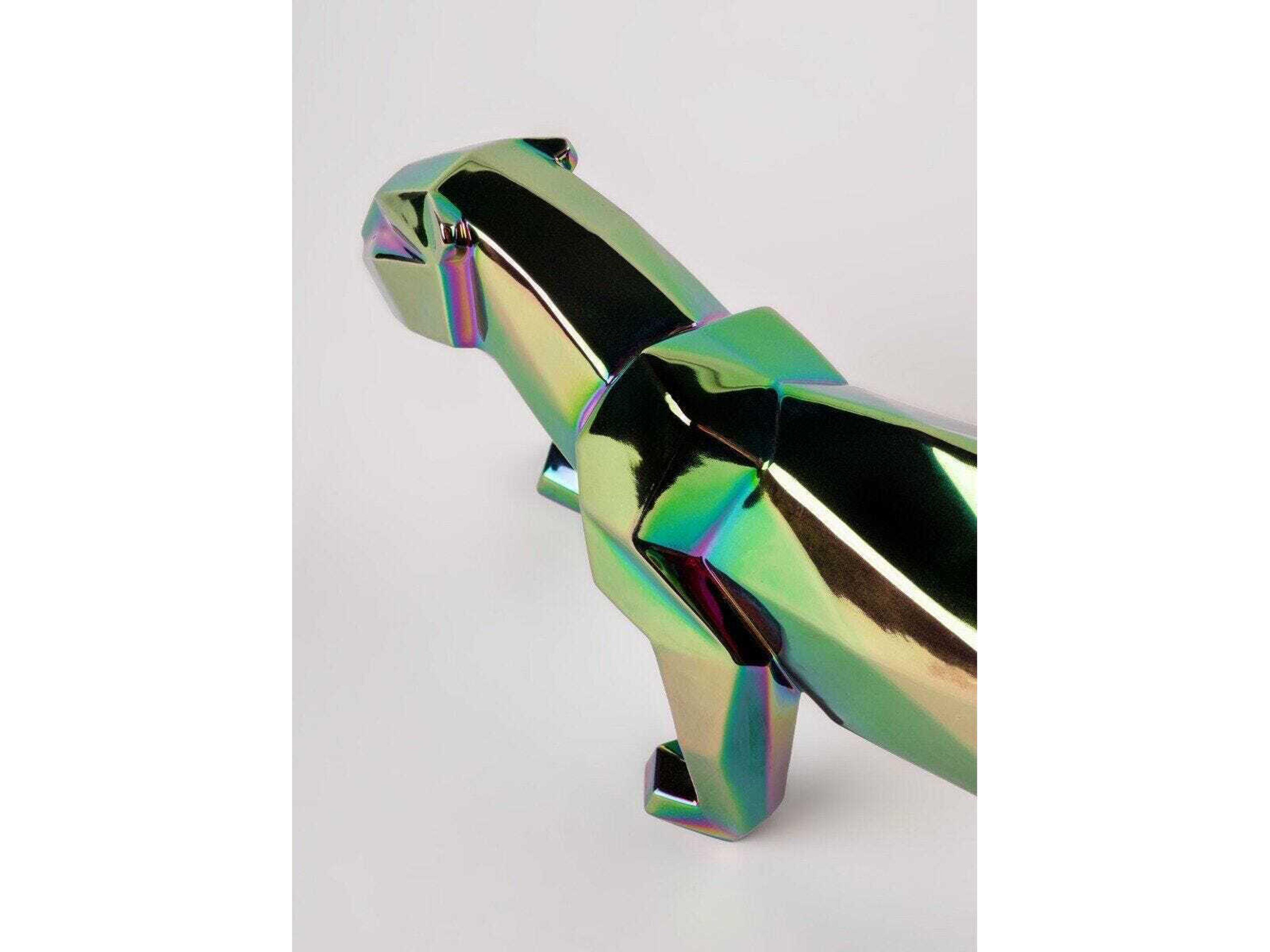 Lladro Iridescent Panther Sculpture