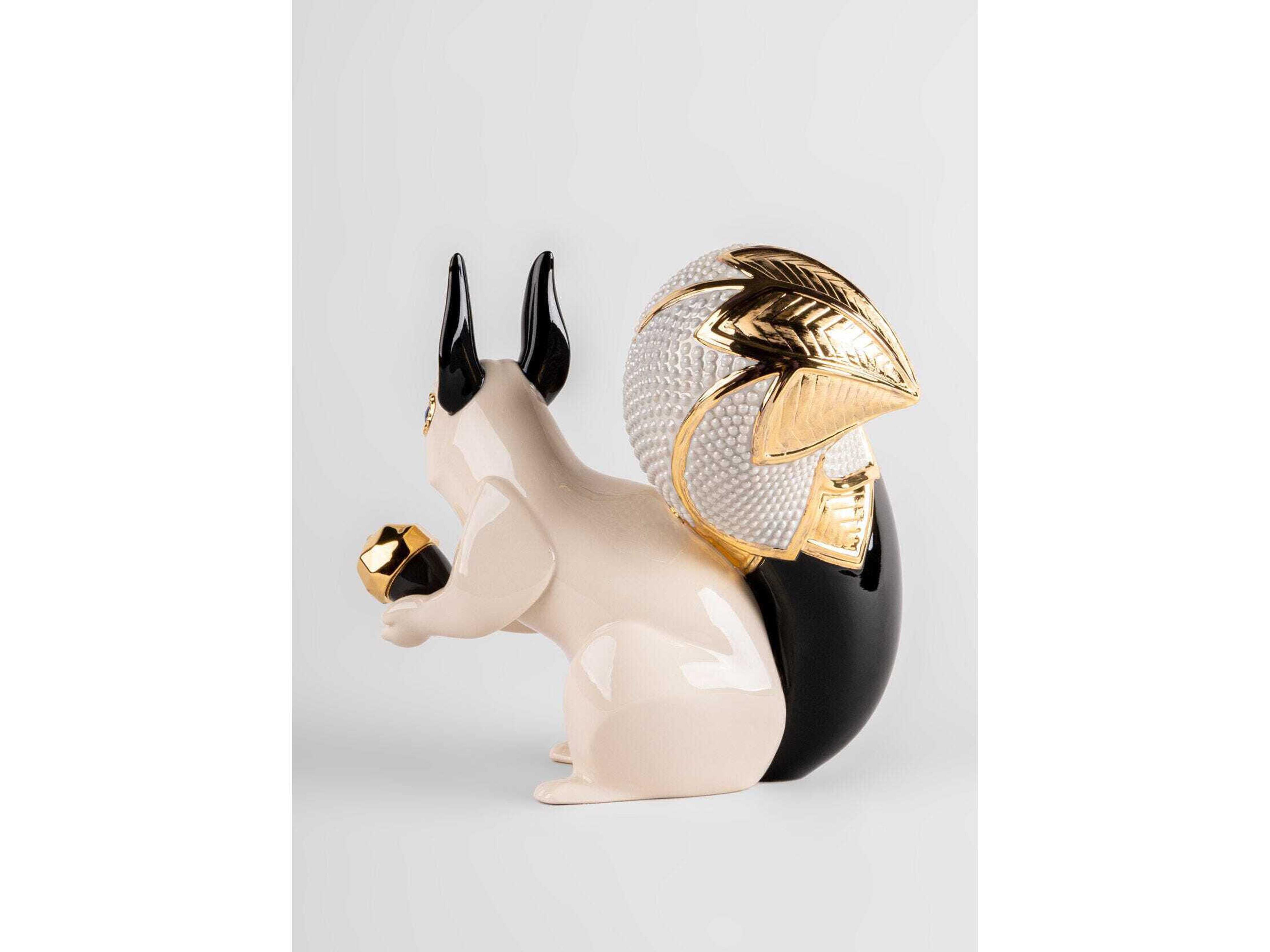 Lladro Squirrel Jewel Sculpture