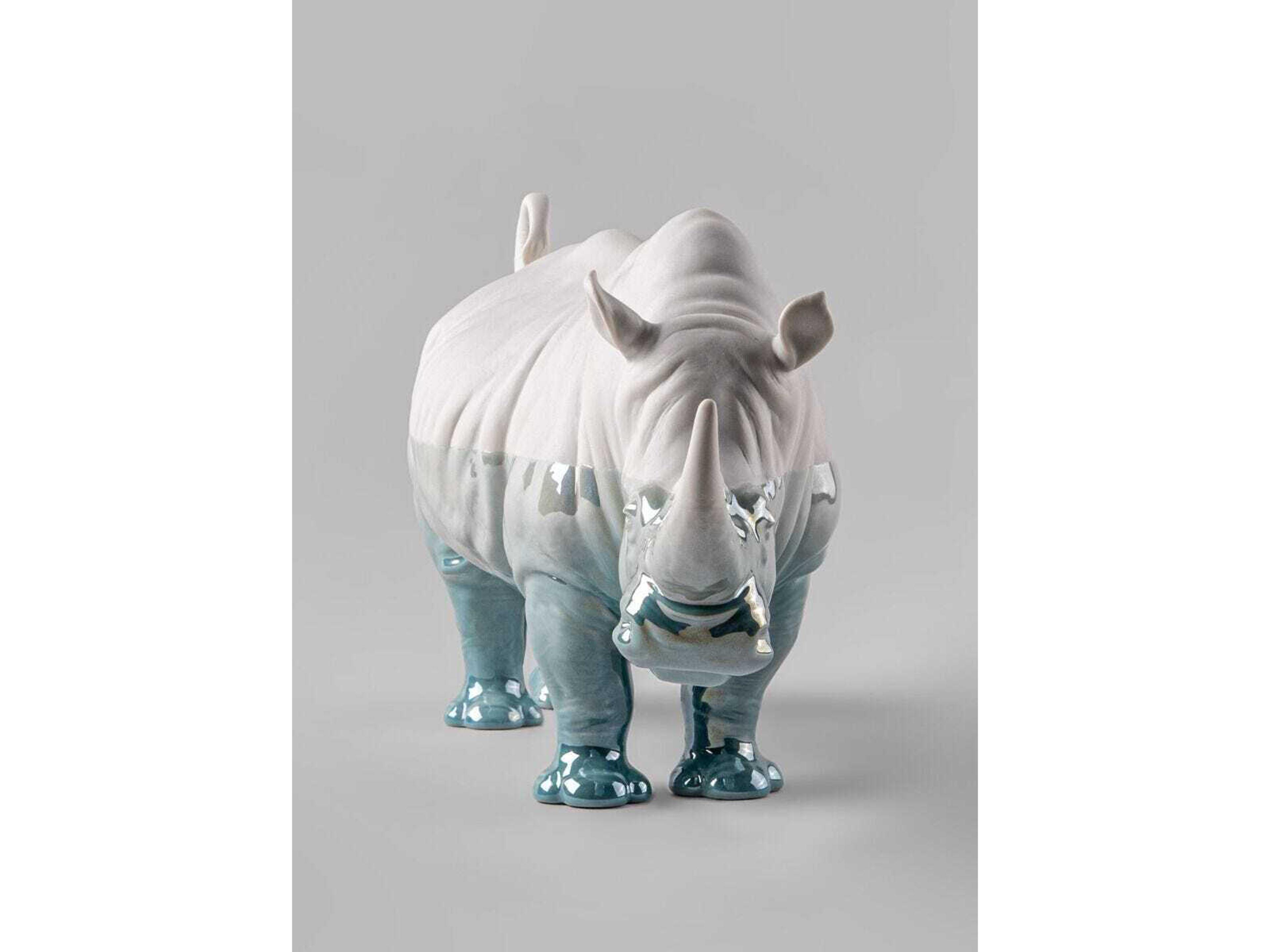 Lladro Underwater Rhino Sculpture