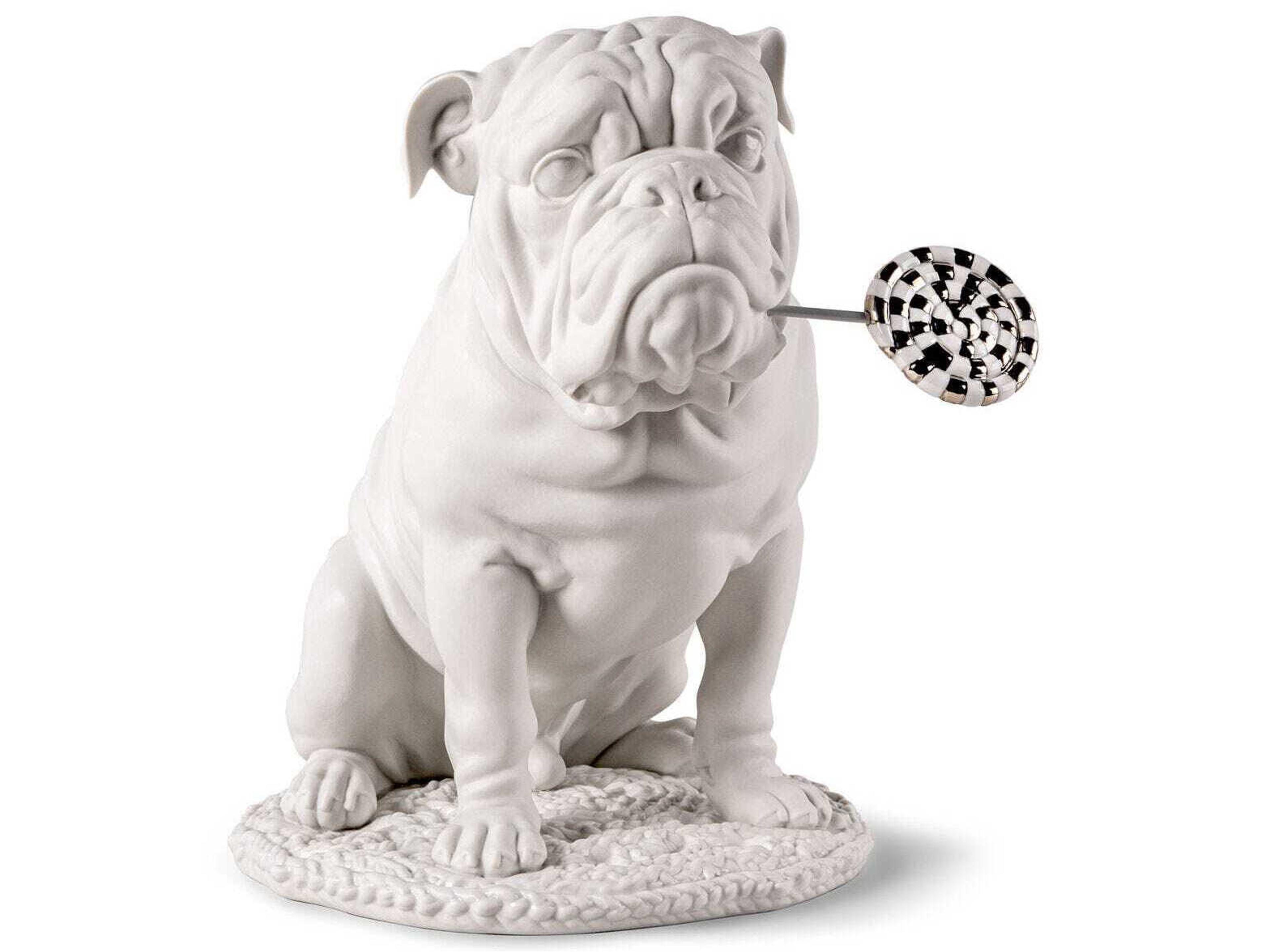 Bulldog with Lollipop Sculpture