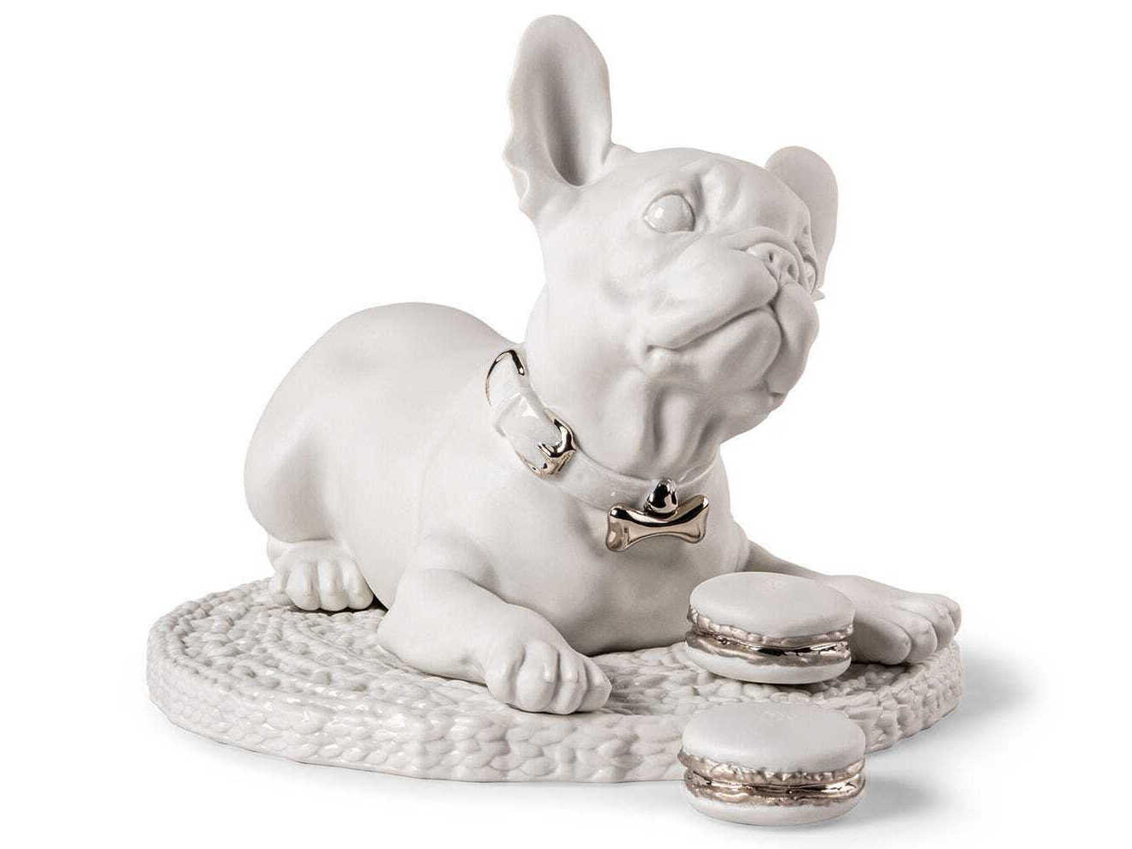 French Bulldog with Macarons Sculpture