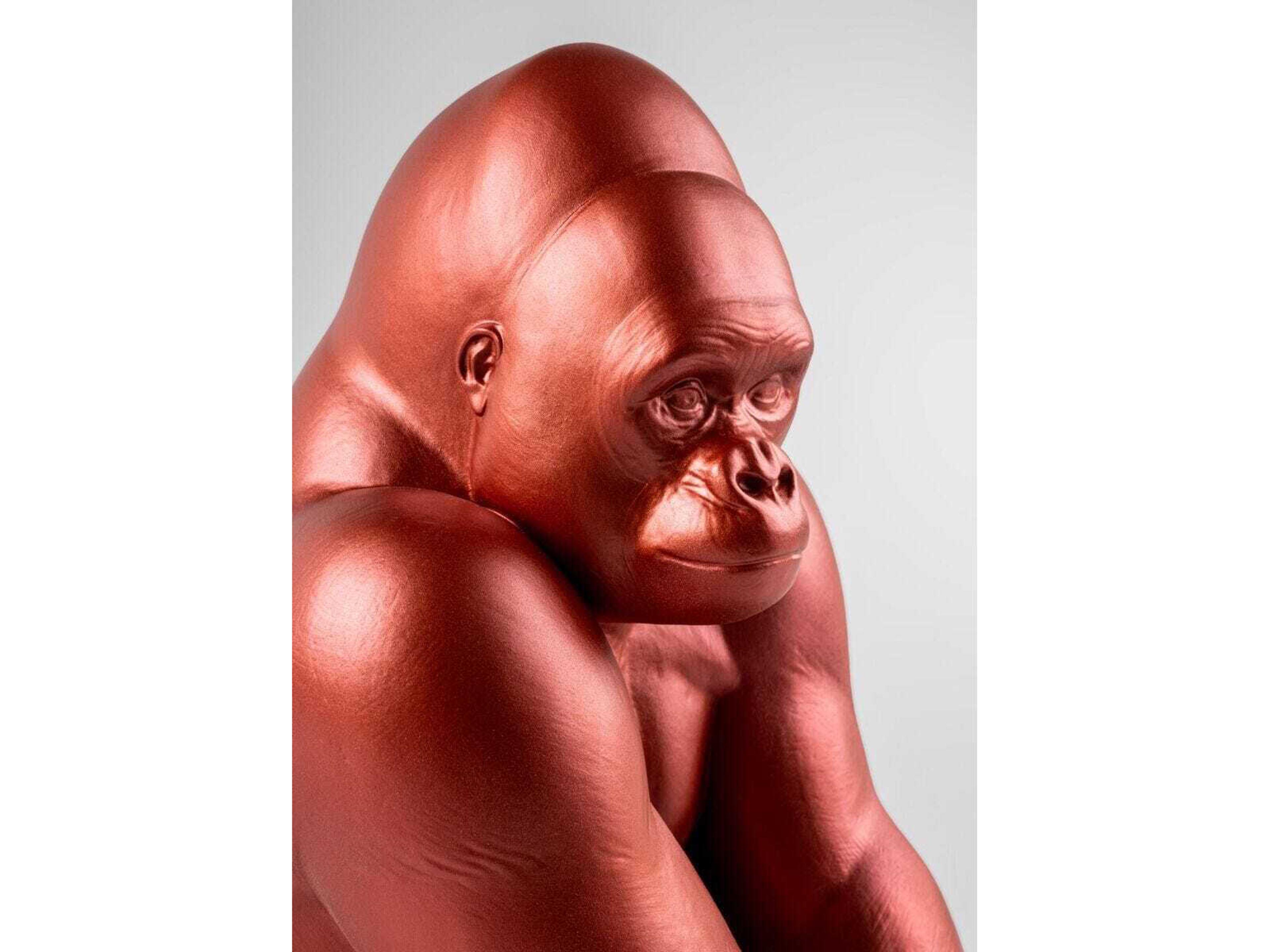 Lladro Gorilla Metallic Red Sculpture Limited Edition
