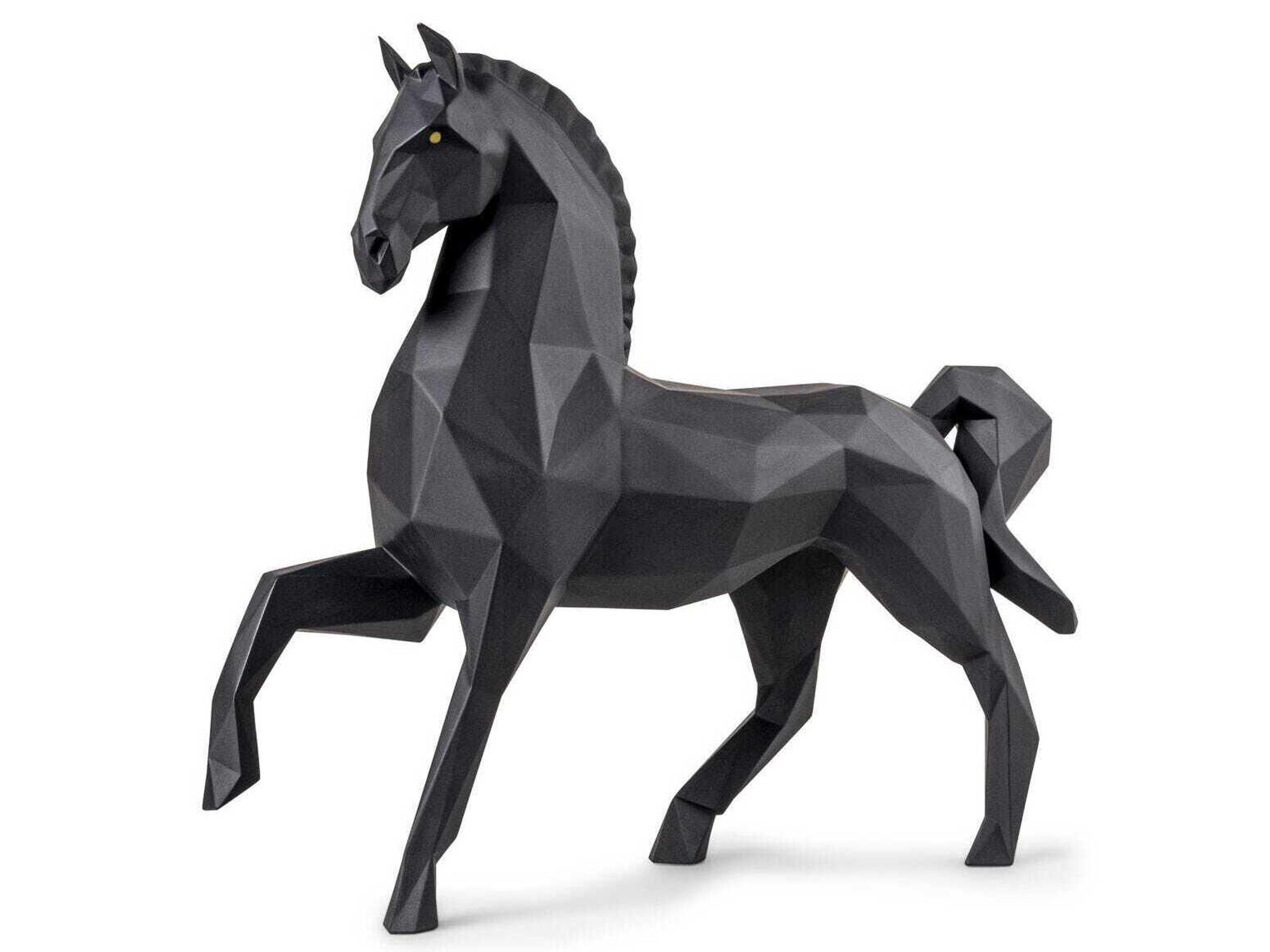 Metallic Red Horse Sculpture