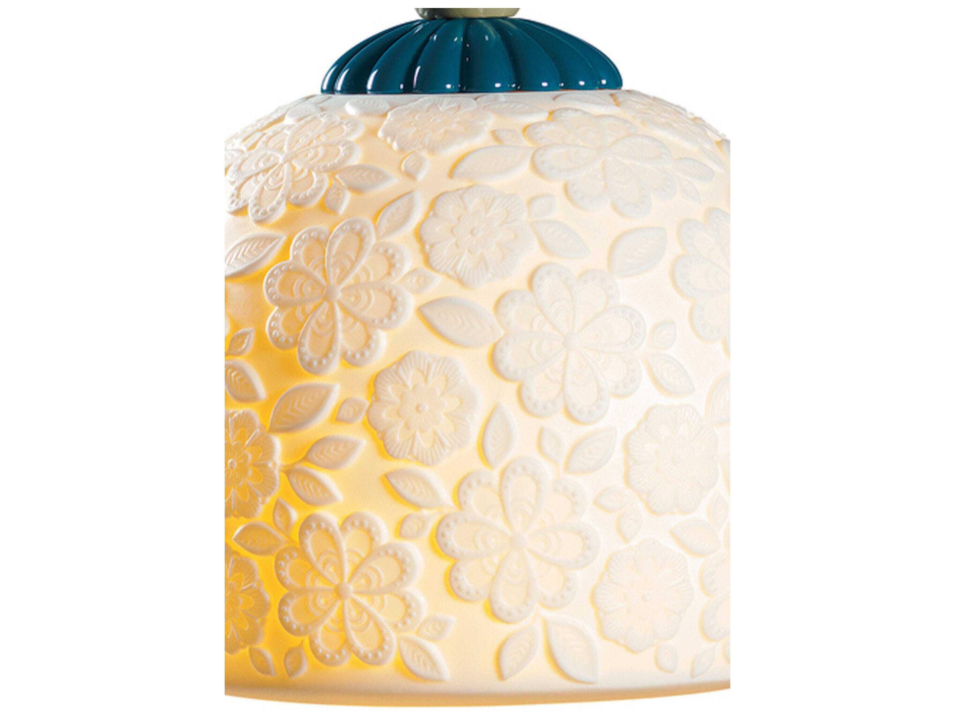 Lladro Mademoiselle Annette 1-Light White Mini Pendant