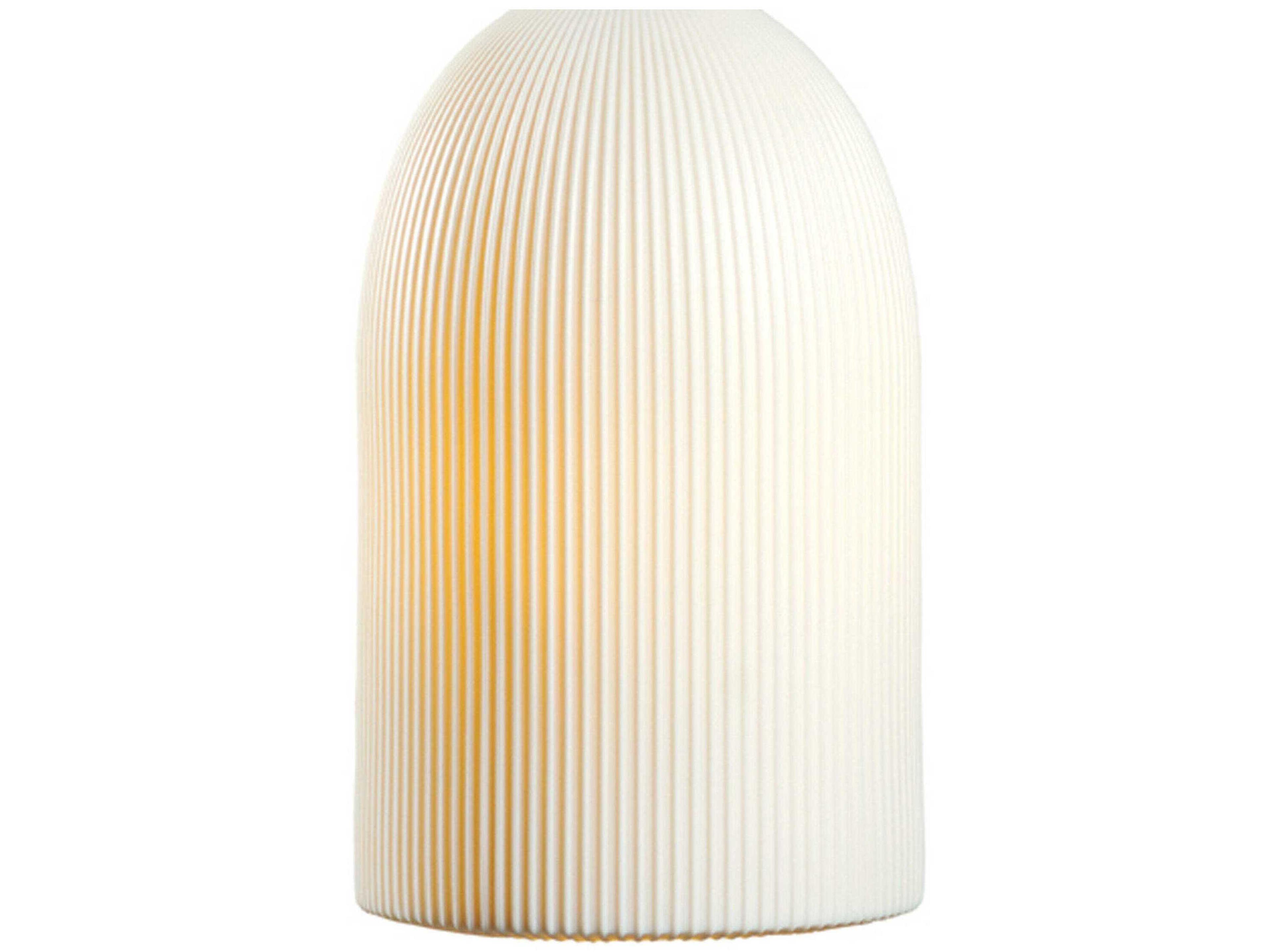 Lladro Mademoiselle Beatrice 1-Light White Cylinder Mini Pendant