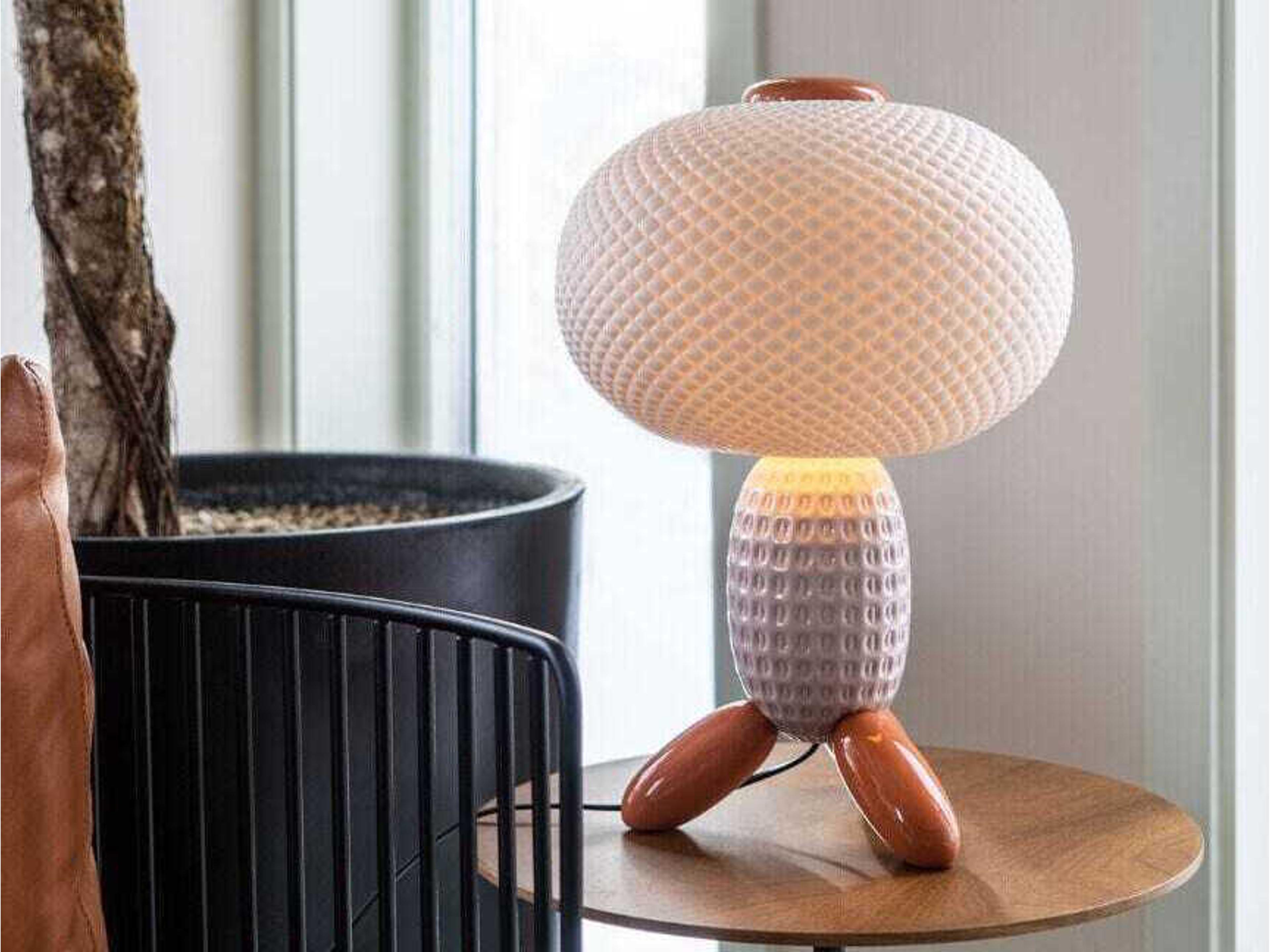 Lladro Soft Blown Pink Table Lamp