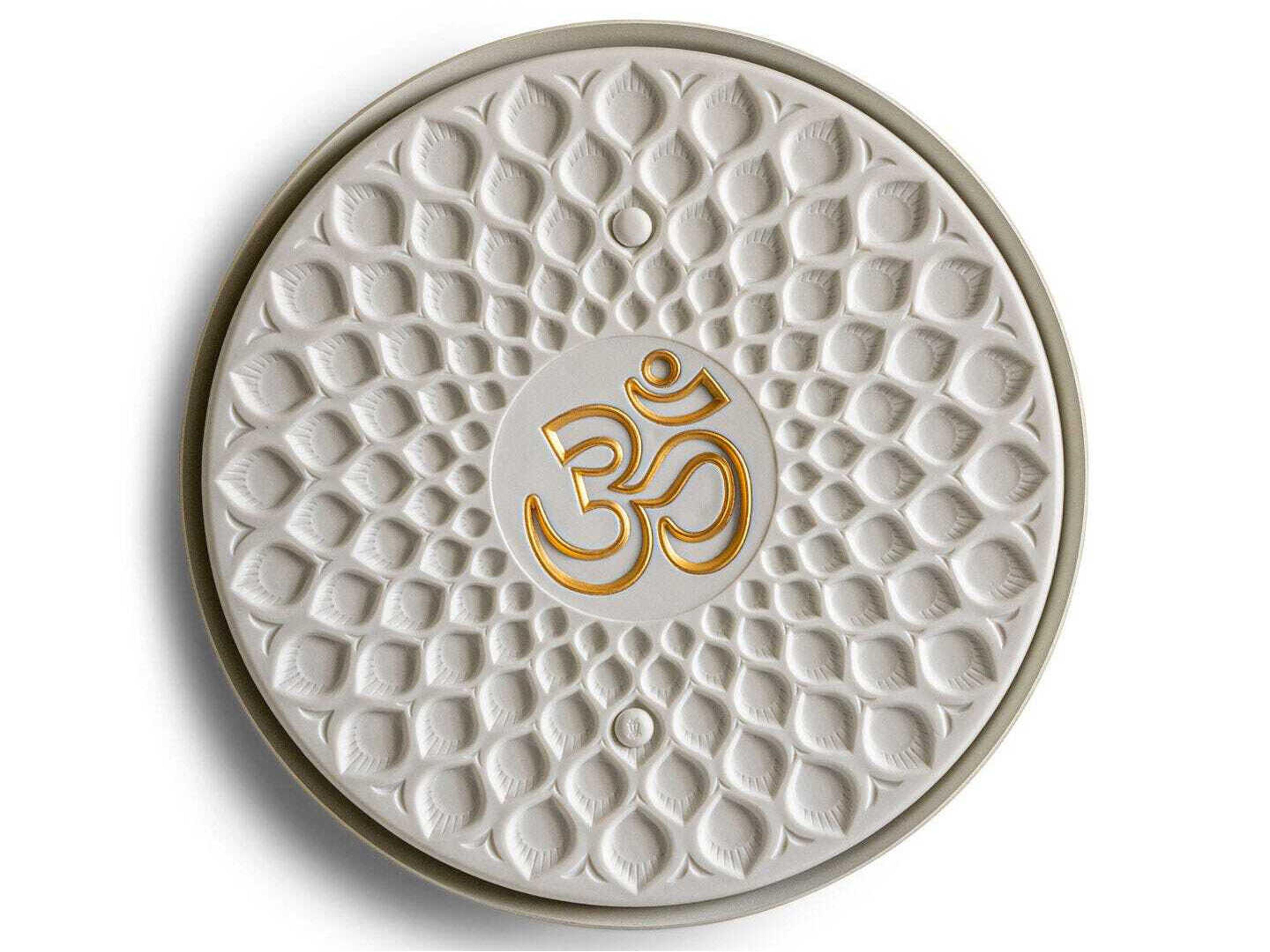 Lladro Om 2-Light White Gold Black Wall Sconce