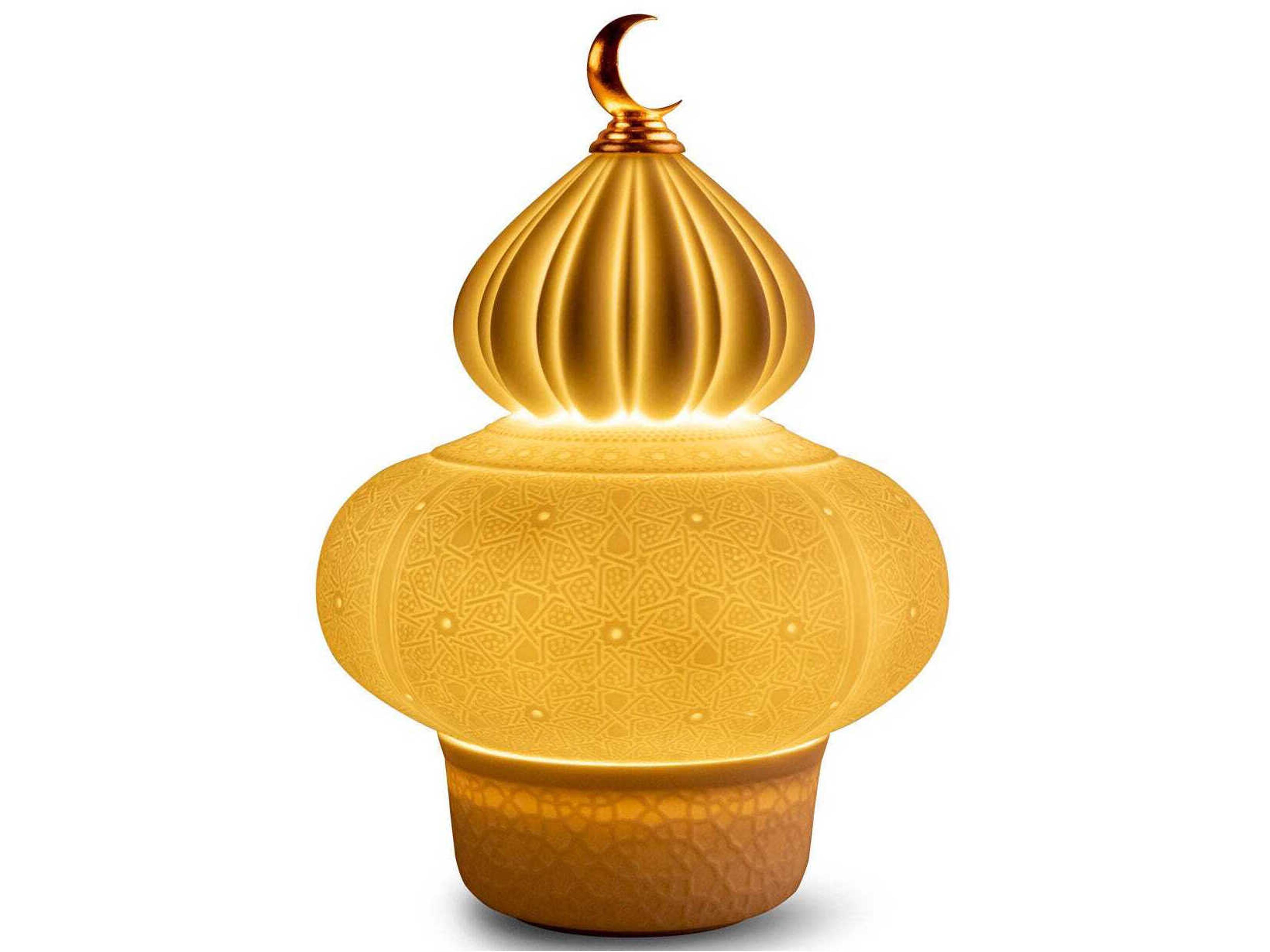 Majestic Nights White Table Lamp