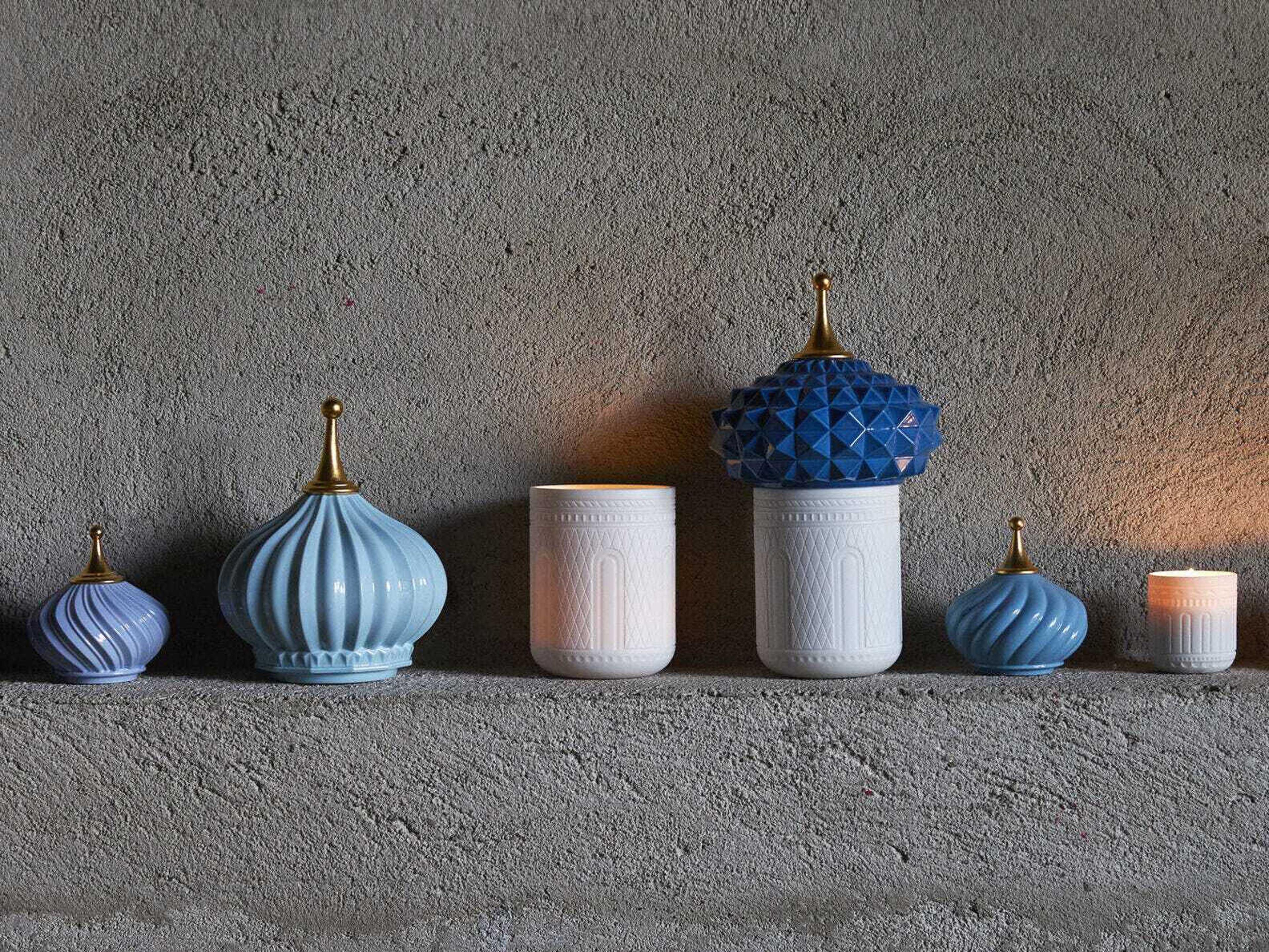 Lladro 1001-Lights Blue Spire Candle