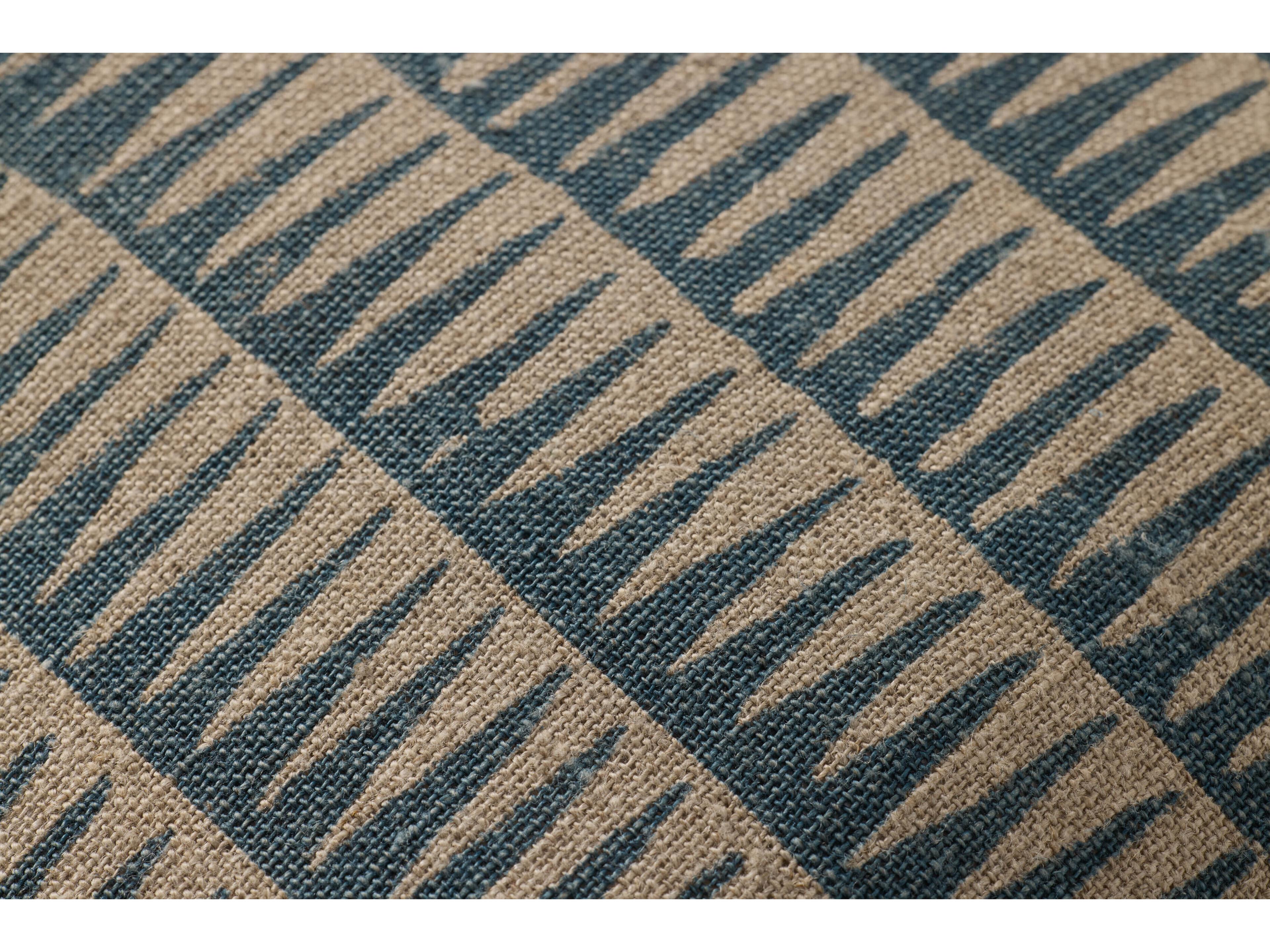 Loloi Rugs Natural Blue Pillow